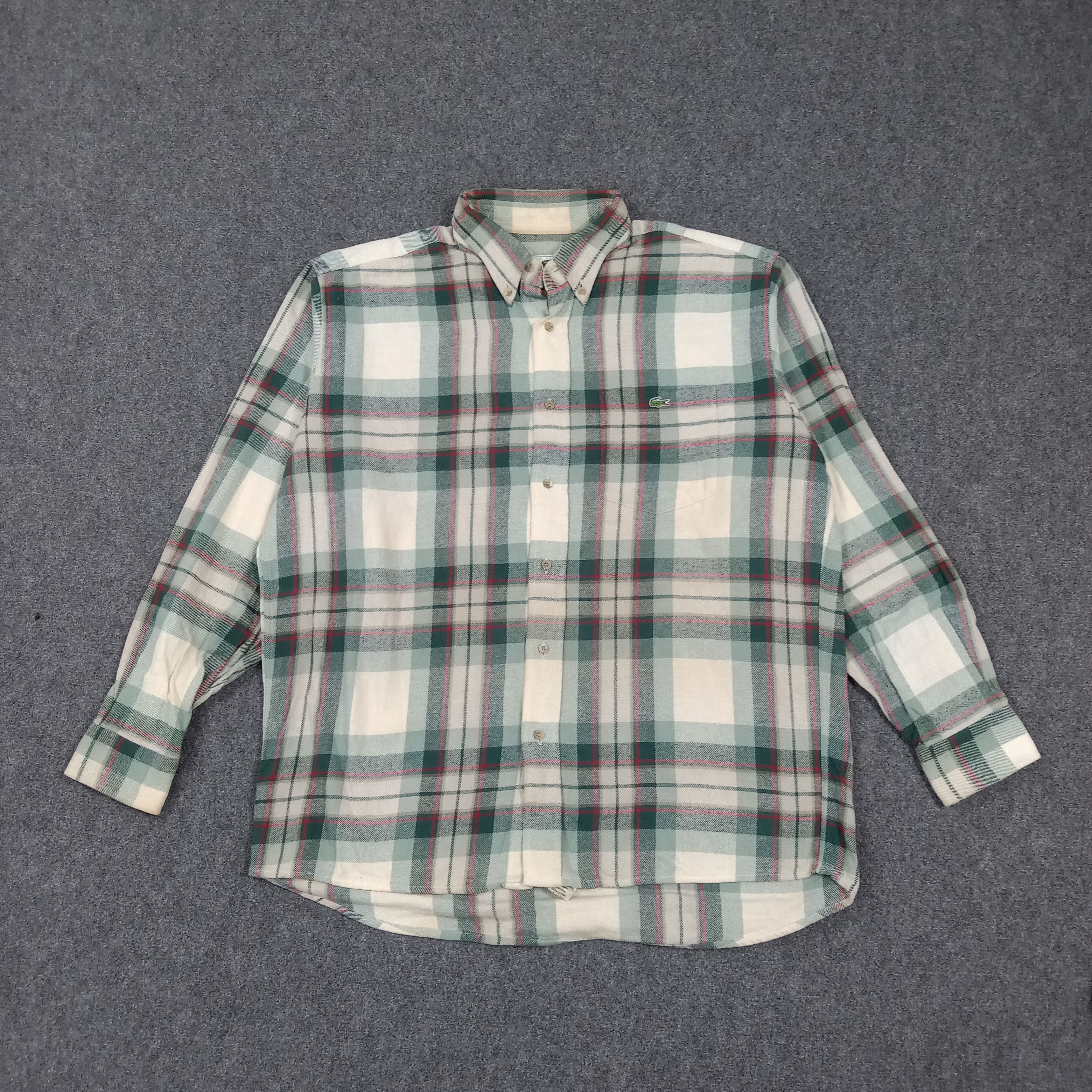 Lacoste Chemise Lacoste Flannel Button Up Shirt C285N71 Size US XL / EU 56 / 4 - 1 Thumbnail