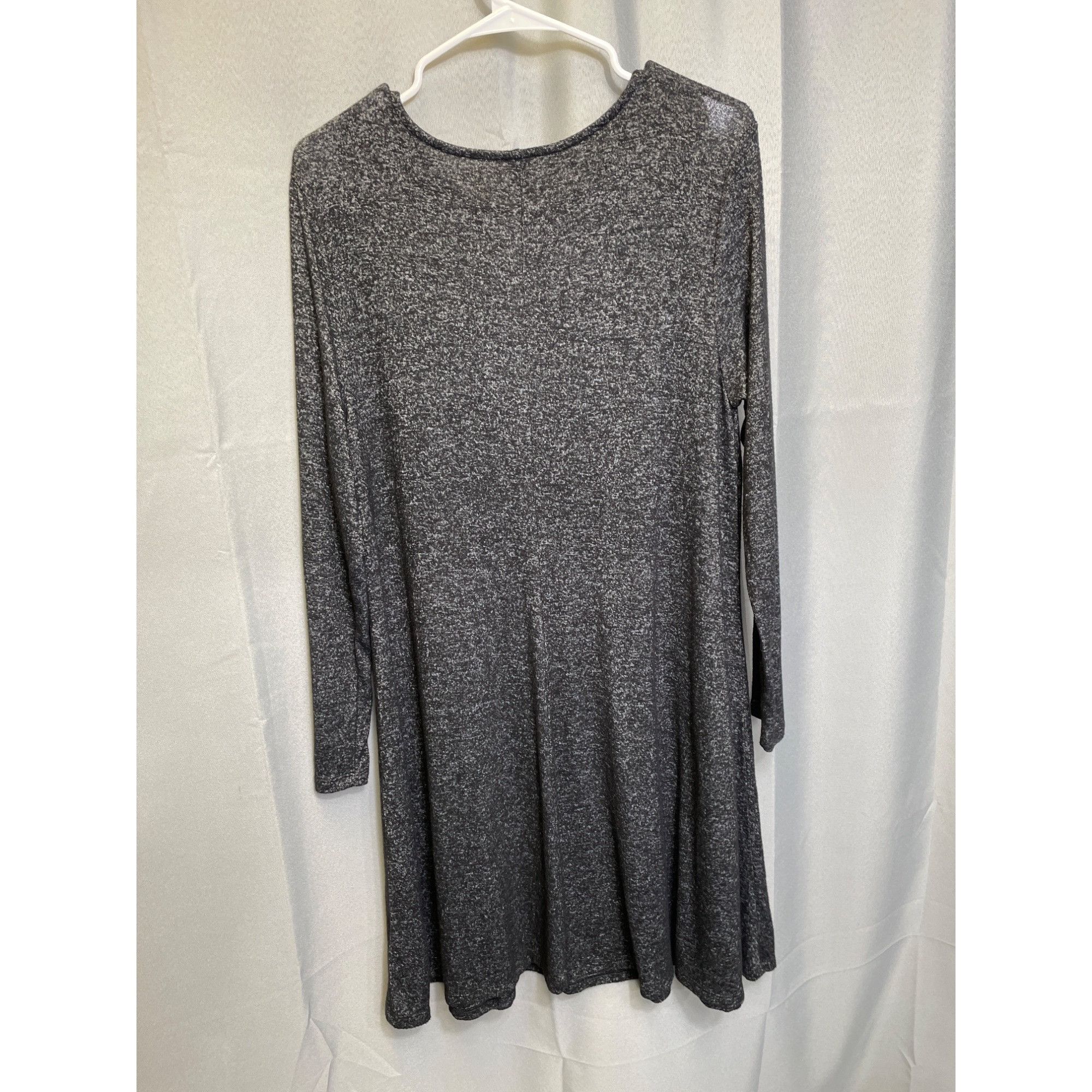 Old Navy Old Navy SKU 7643 Womens Long Heather Gray Tunic Dress Size Size L / US 10 / IT 46 - 2 Thumbnail