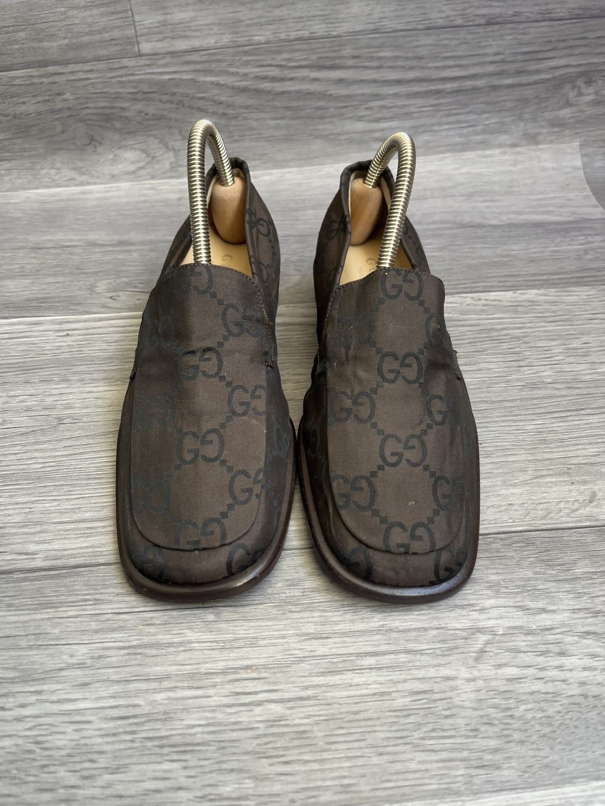 Gucci Gucci gg print penny loafers sz 37 Size US 7 / IT 37 - 1 Thumbnail