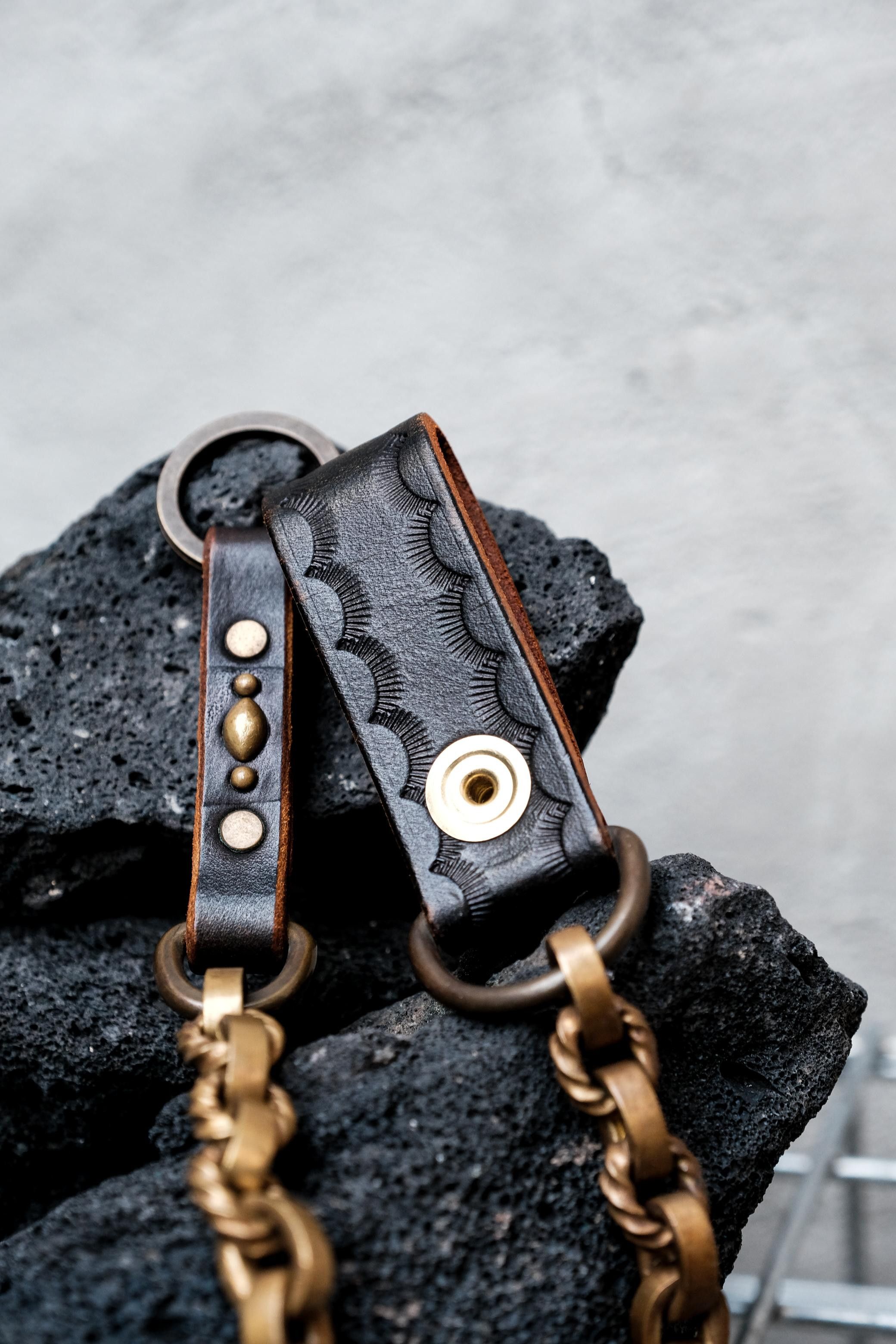 Other CALEE Studded Leather Wallet Chain BLUE Size ONE SIZE - 6 Thumbnail