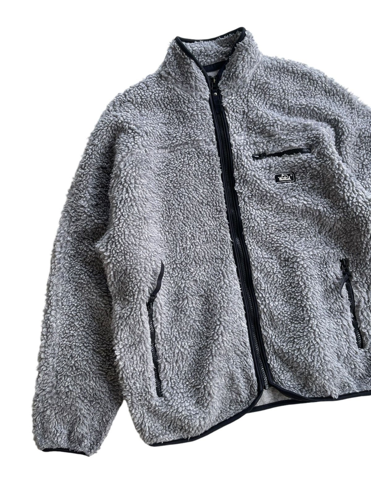 Woolrich Woolen Mills 90s Woolrich Teddy Fleece Jacket Size US L / EU 52-54 / 3 - 3 Thumbnail