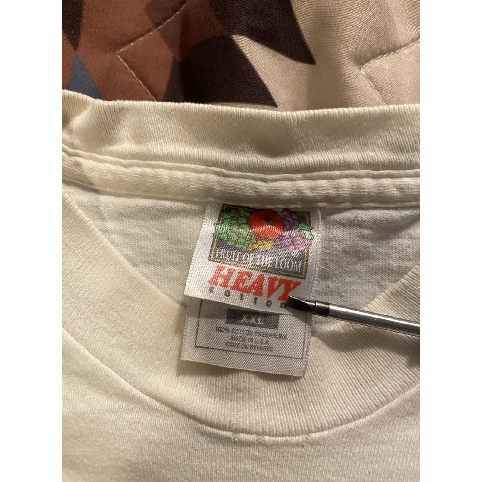 Fruit Of The Loom VINTAGE Fruit of the Loom T-Shirt 2XL White Crew Neck Short Sleeve Double-Sided Jesus Freak Graphic Print 90s Retro Religion Mens Size US XXL / EU 58 / 5 - 4 Thumbnail