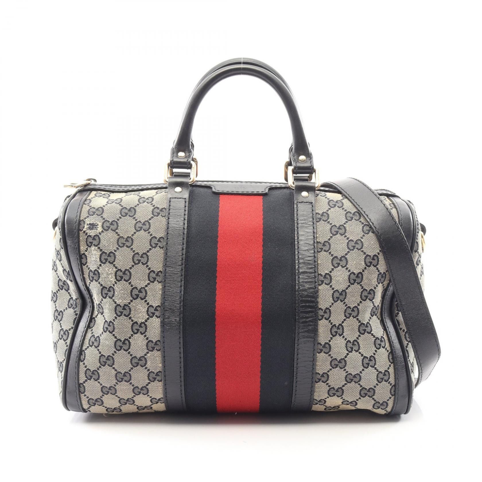 Gucci Gucci Gucci GG Canvas 2way Handbag Leather Handbag 247205 DUTY FREE for USA Size ONE SIZE - 1 Thumbnail