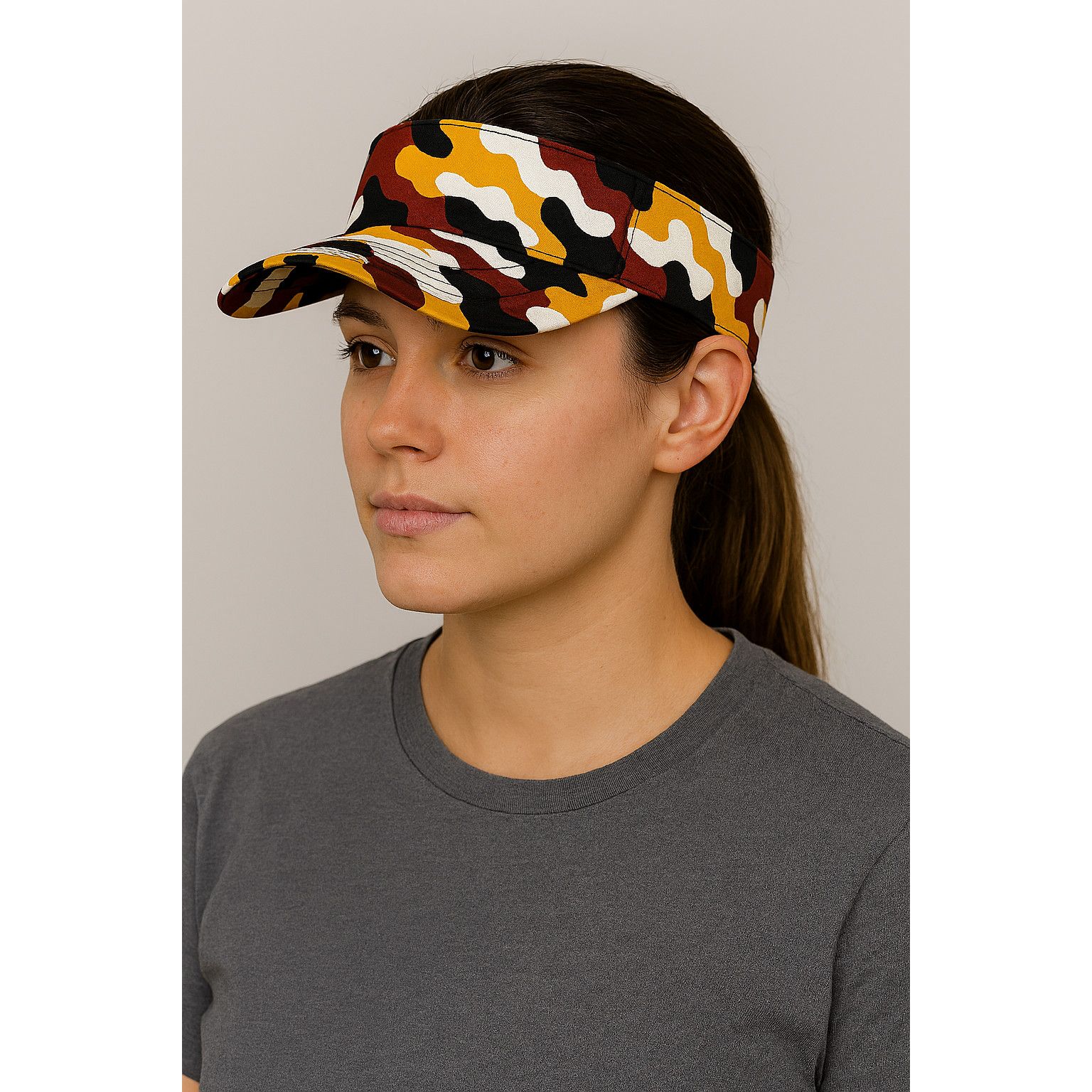 Other Sun Visor - Adjustable - Black/Red/White/Yellow - Unisex Size ONE SIZE - 2 Thumbnail