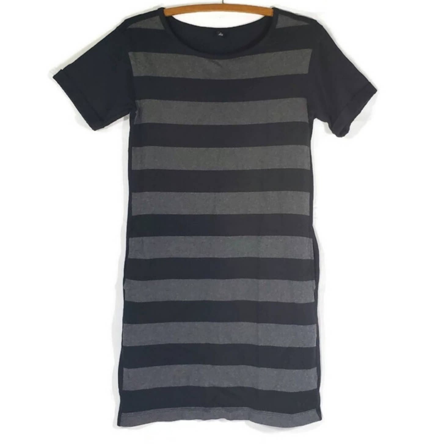 Uniqlo Uniqlo | Versatile Black & Grey T-shirt Dress | Small Size S / US 4 / IT 40 - 1 Thumbnail