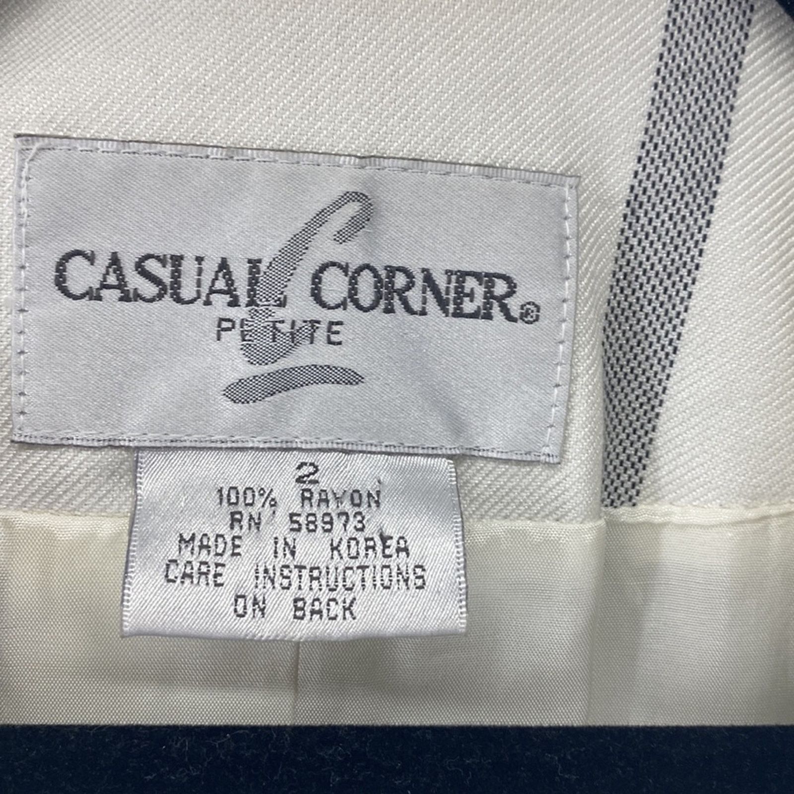 Vintage Vintage Casual Corner 80s window pain shoulder pads blazer 2 Size XS / US 0-2 / IT 36-38 - 3 Thumbnail