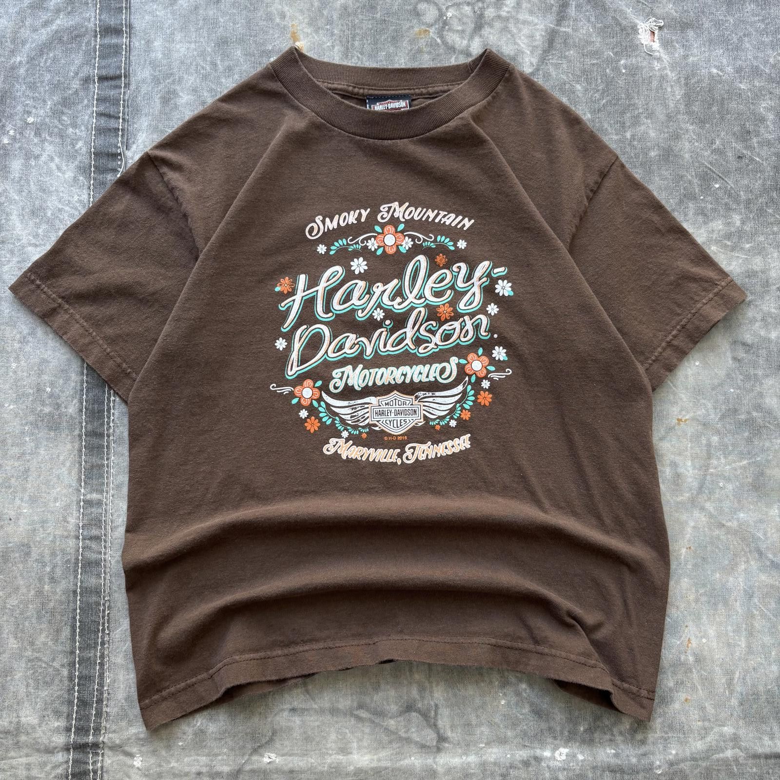Harley Davidson Vintage Y2K Floral Harley Davidson Smoky Mountain Shirt Size M / US 6-8 / IT 42-44 - 1 Thumbnail