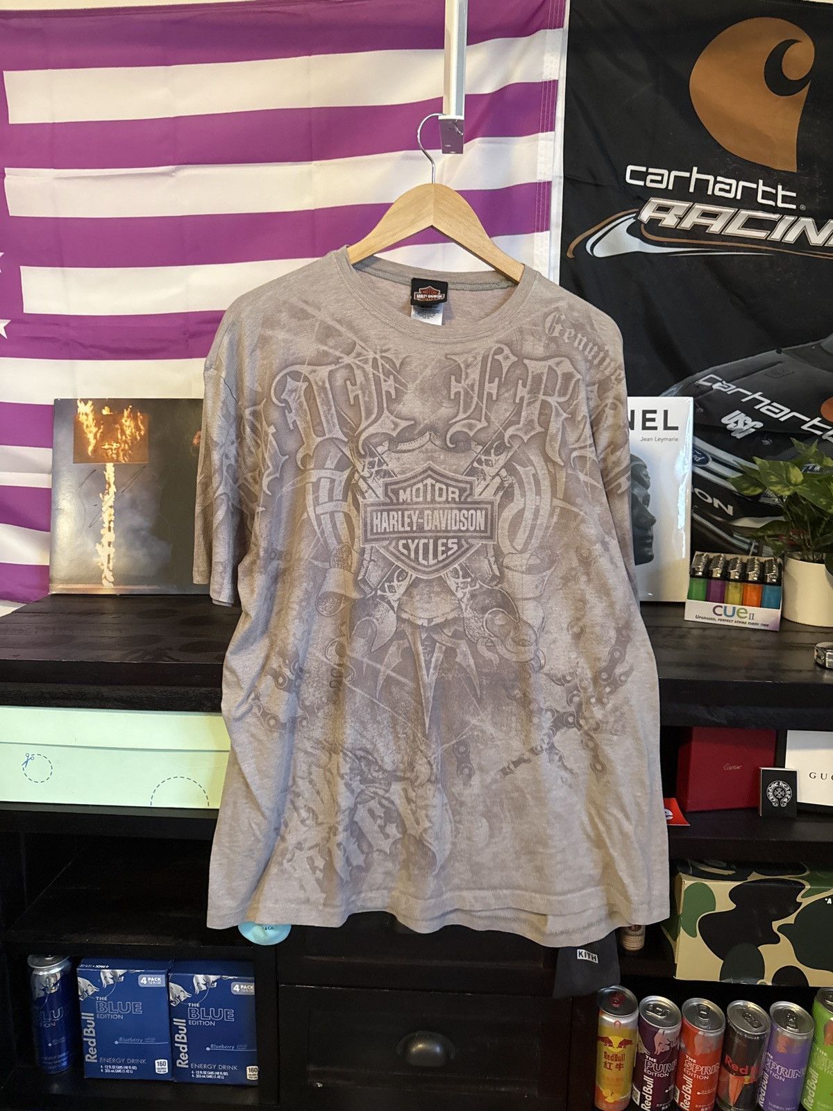 Harley Davidson Absolutely sick full front graphic Harley Davidson vintage T Size US XXL / EU 58 / 5 - 1 Thumbnail