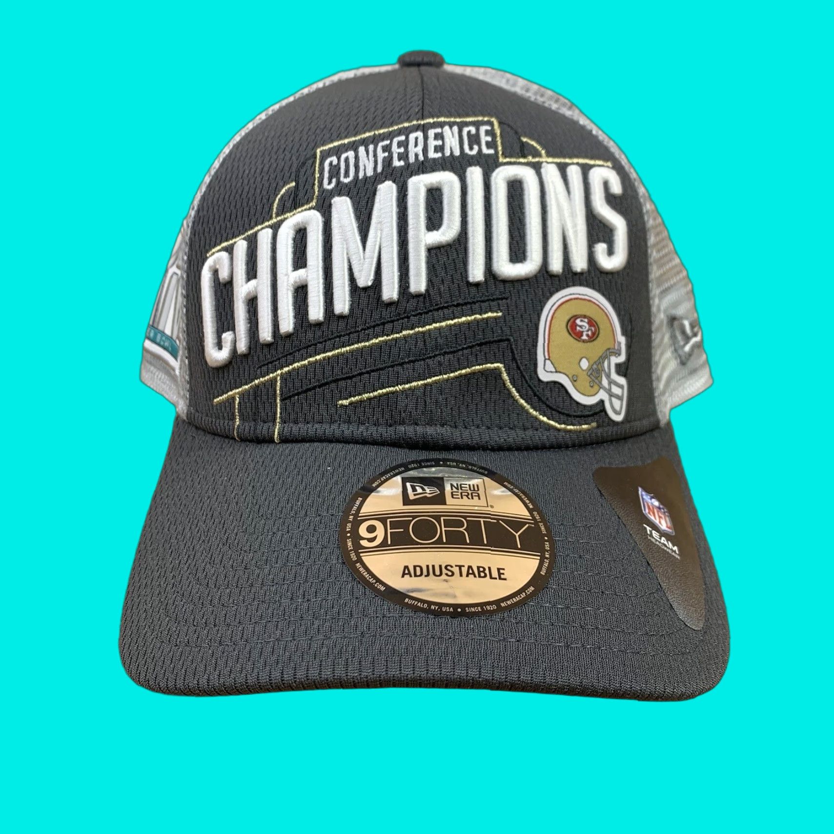New Era New Era San Francisco Trucker HatOS Grey Black NFC Champions Snapback Cap Mens Size ONE SIZE - 1 Thumbnail