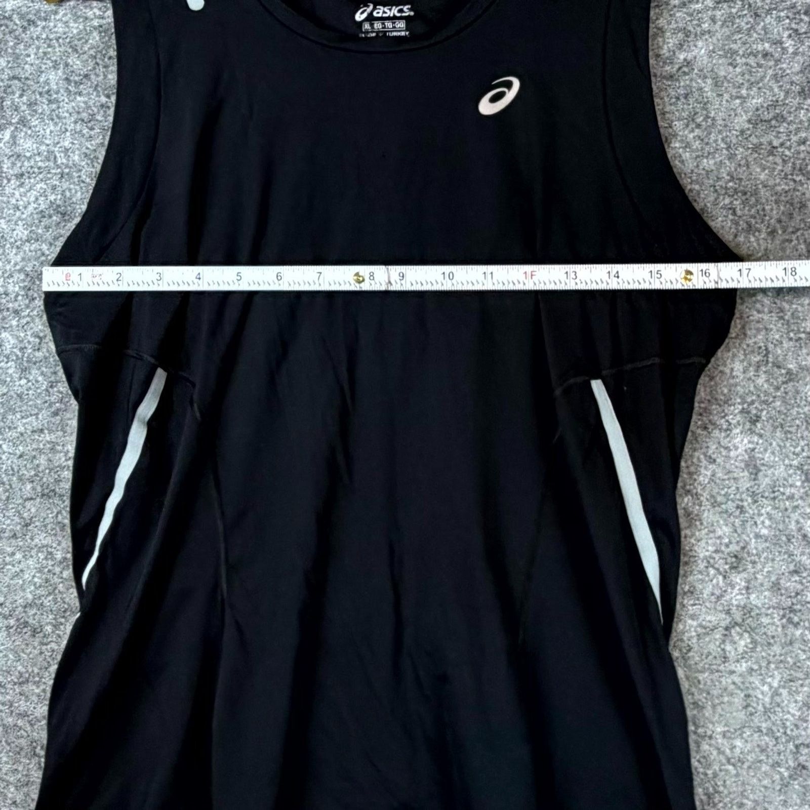 Asics Asics Running Tank Top Womens XL Black Stretch Lightweight Size XL / US 12-14 / IT 48-50 - 3 Thumbnail