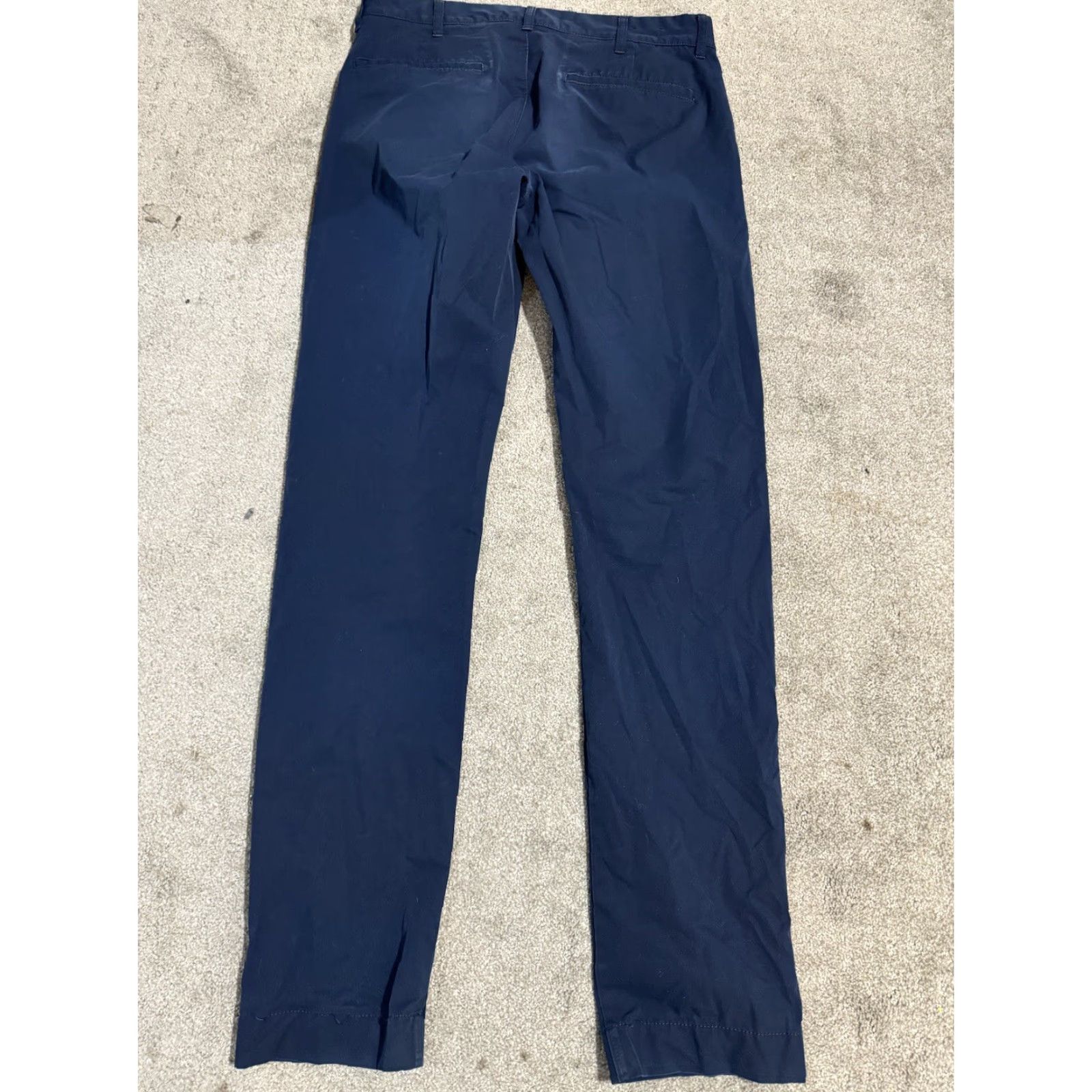 J.Crew J. Crew Mercantile Slim Fit Mens Pants Flat Front Navy Blue Khaki 34x29 Chino Cord Cotton Spandex Blue 34 29 Mens Size US 34 / EU 50 - 3 Thumbnail
