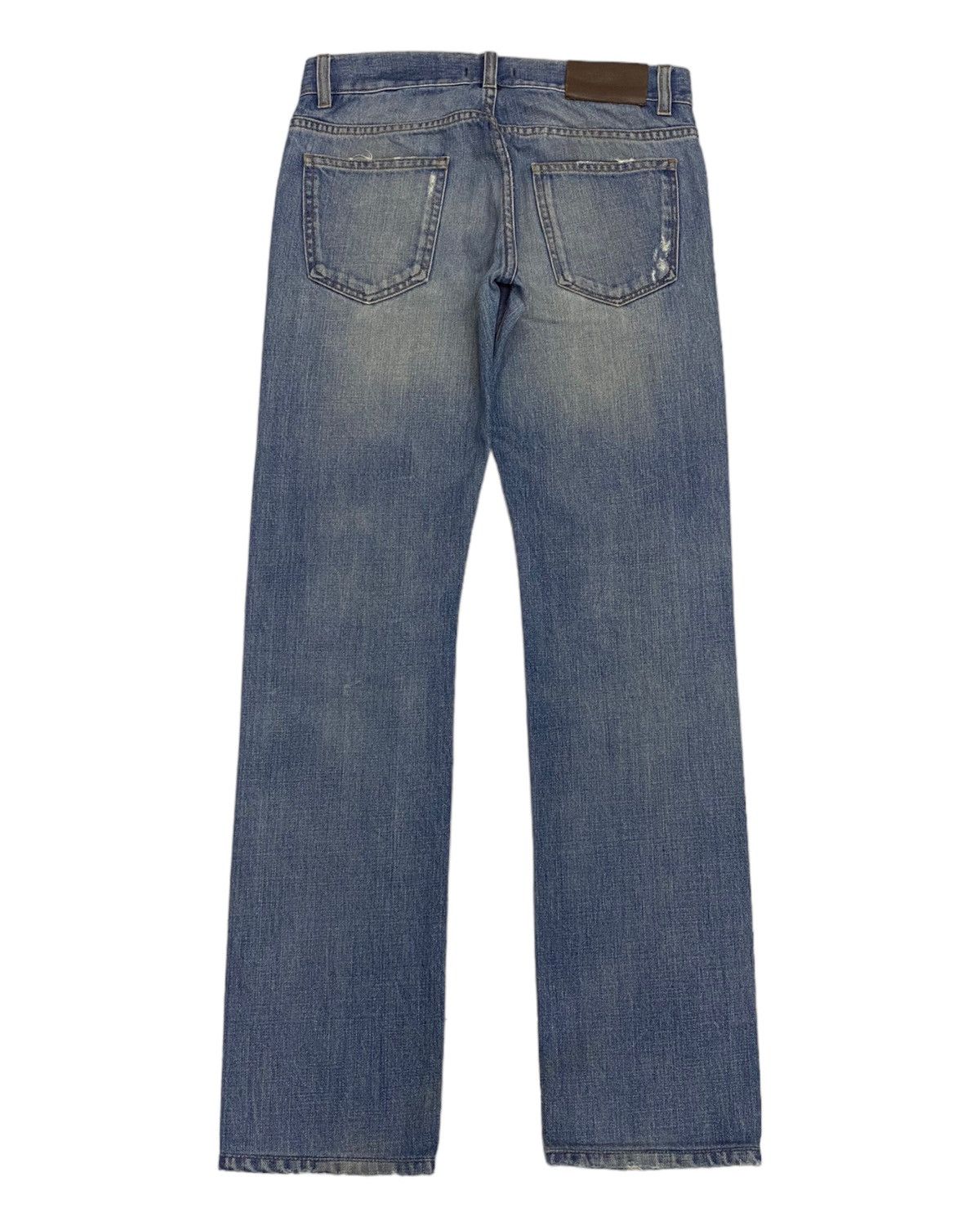 Prada 🔥VINTAGE PRADA DISTRESSED DENIM TAPERED LEG Size US 29 - 2 Thumbnail