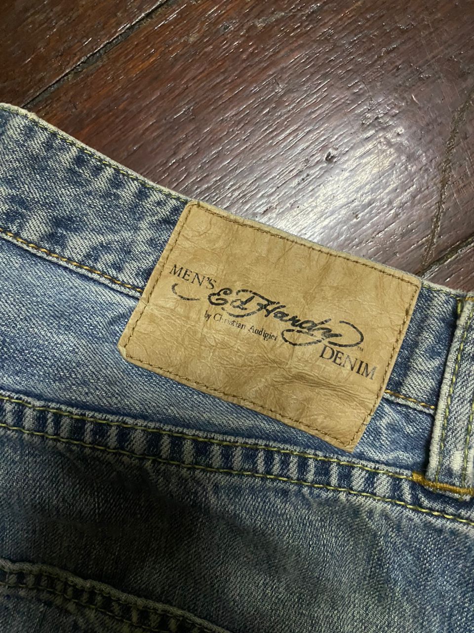 Christian Audigier × Ed Hardy Ed hardy distressed denim jeans pants size 34/35 Size US 35 - 17 Thumbnail