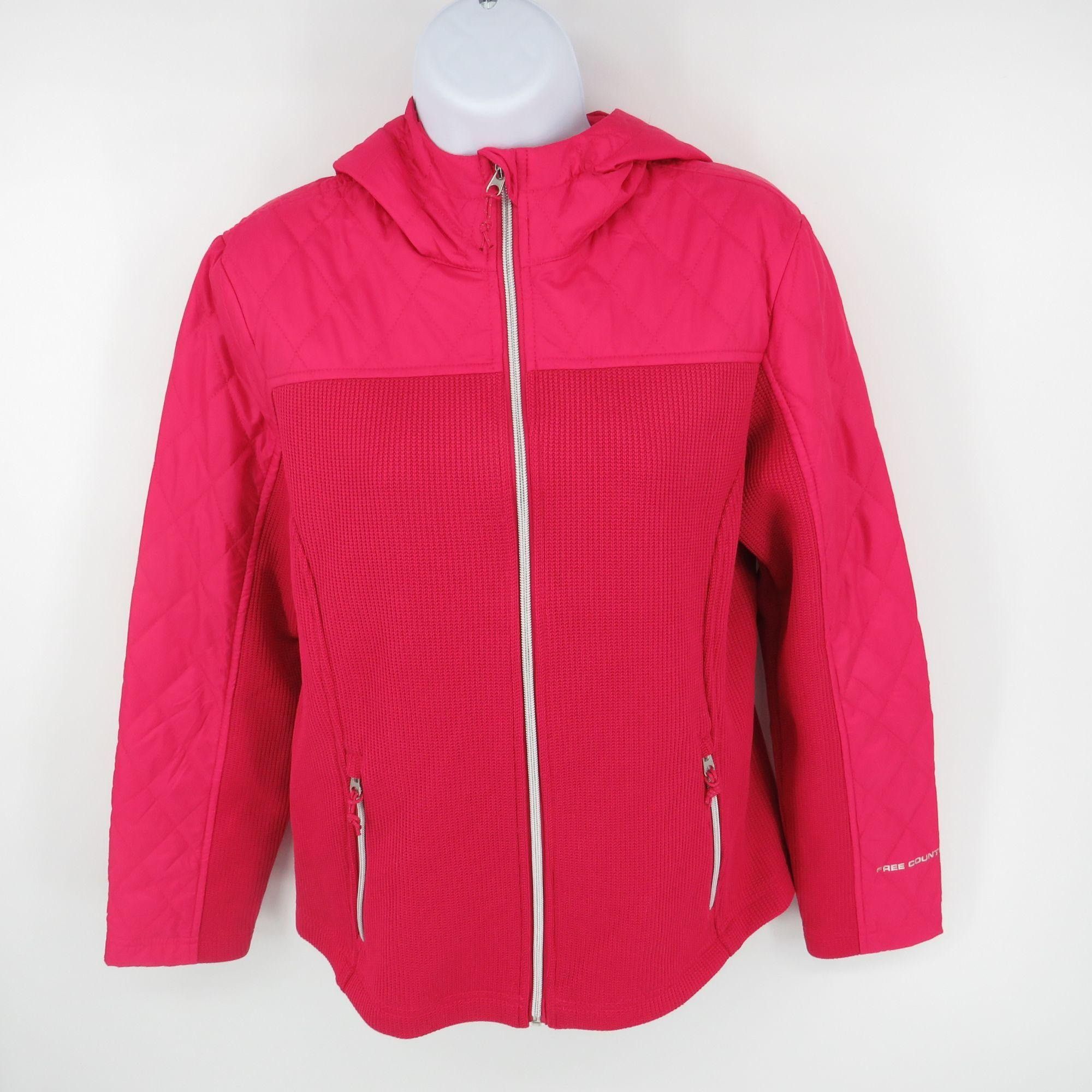 Other Free Country Small Women's Pink Cable Knit Fleece Jacket NWT Size S / US 4 / IT 40 - 1 Thumbnail