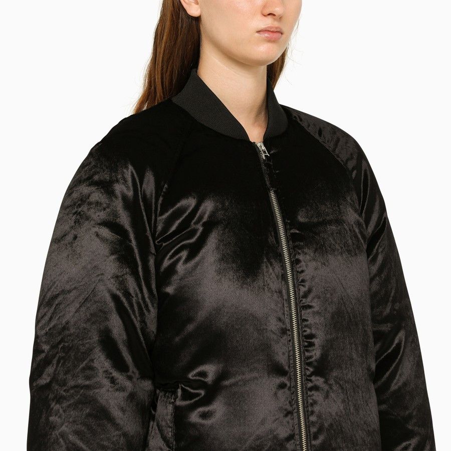 Loulou de Saison o1d2blof0824 Lafu Velvet Padded Bomber Jacket in Black Size M / US 6-8 / IT 42-44 - 4 Thumbnail