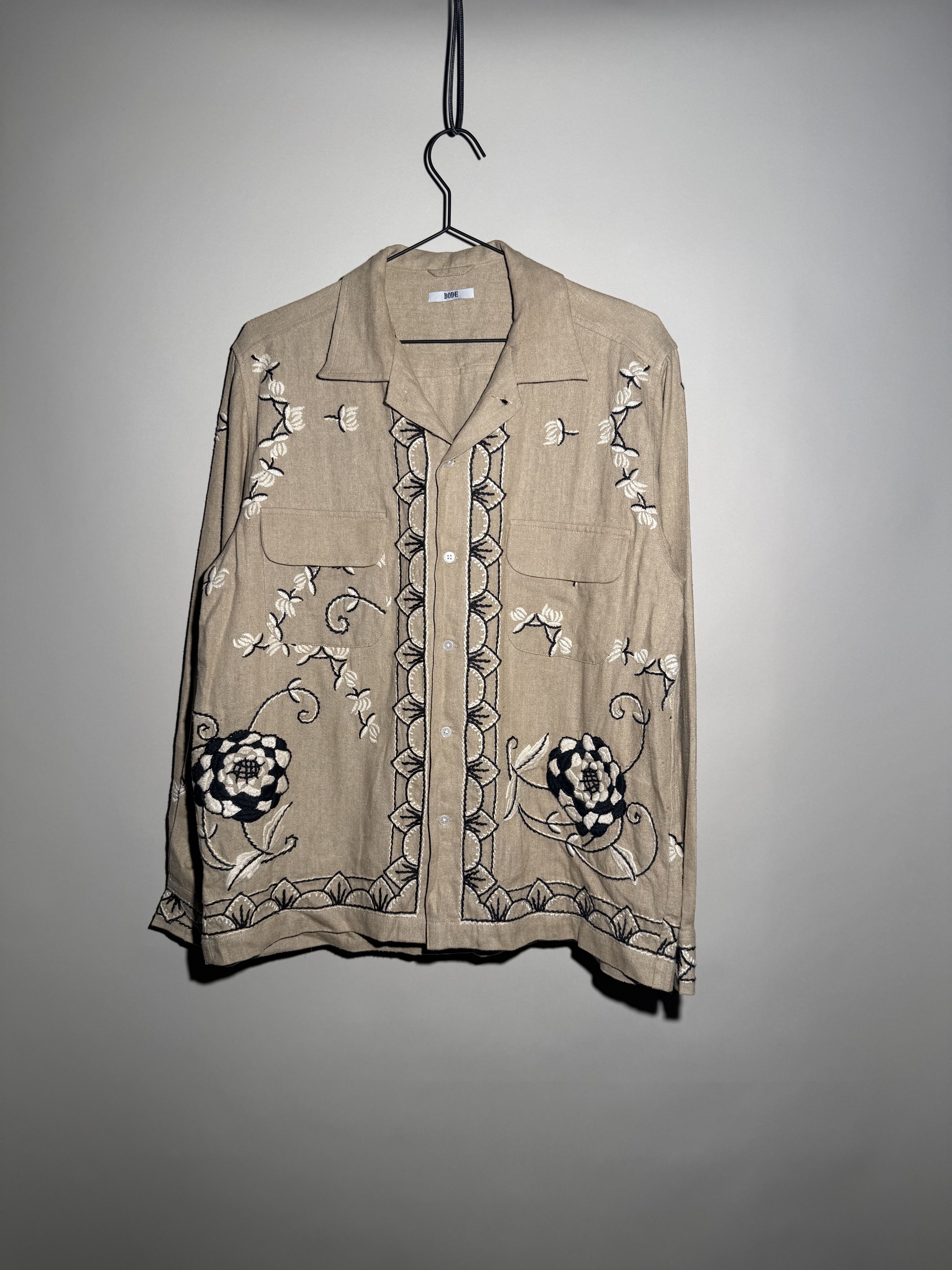 Bode Bode Curran Stripe Long Sleeve Shirt | Grailed