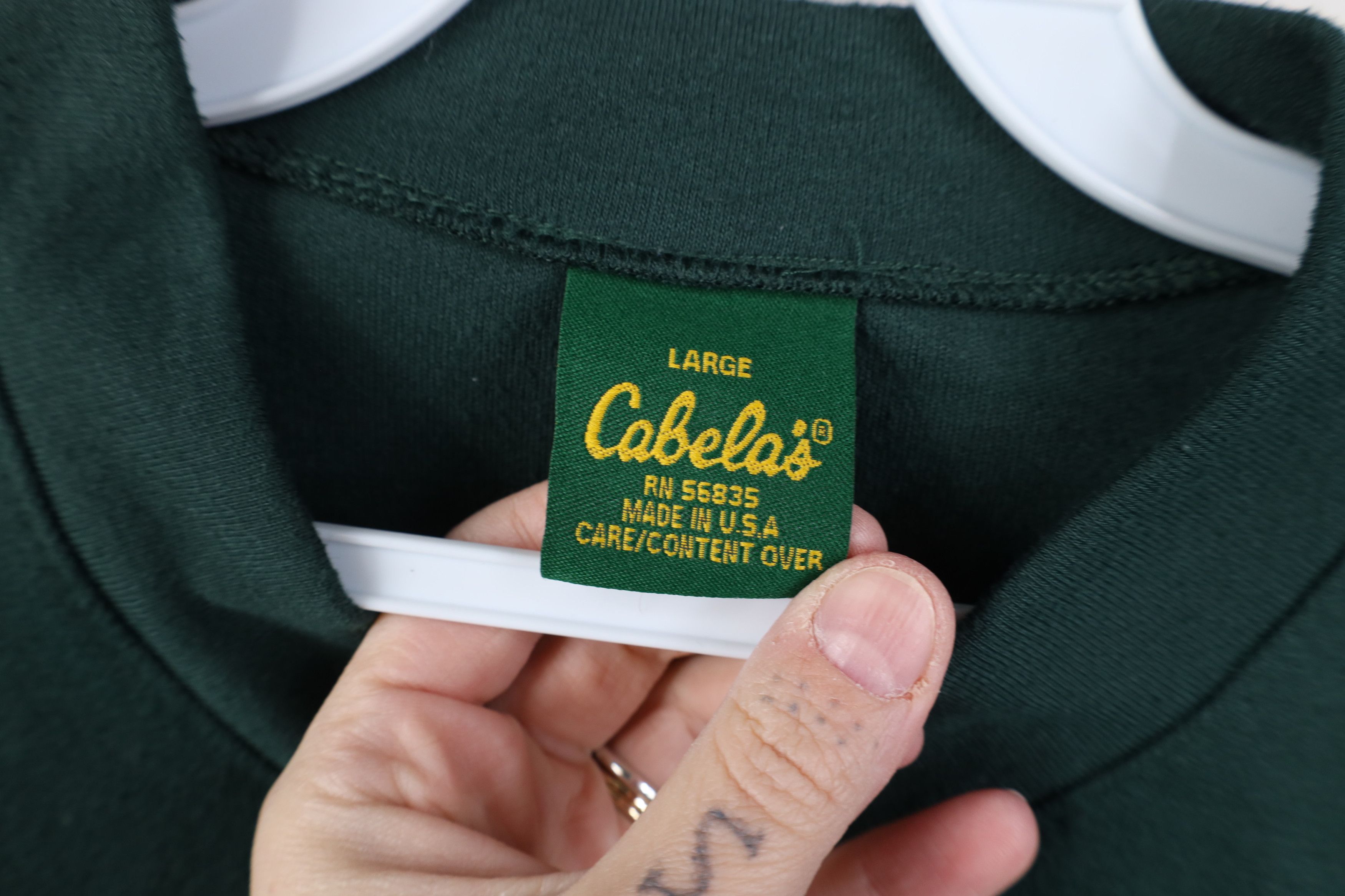 Cabelas Vintage 90s Cabelas Knit Long Sleeve Henley T-Shirt USA Size US L / EU 52-54 / 3 - 6 Thumbnail