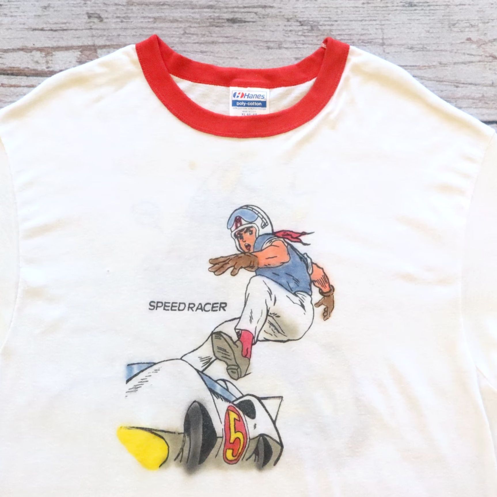 Vintage VINTAGE Speed Racer T-Shirt Shirt XL White Mens Size US XL / EU 56 / 4 - 2 Thumbnail