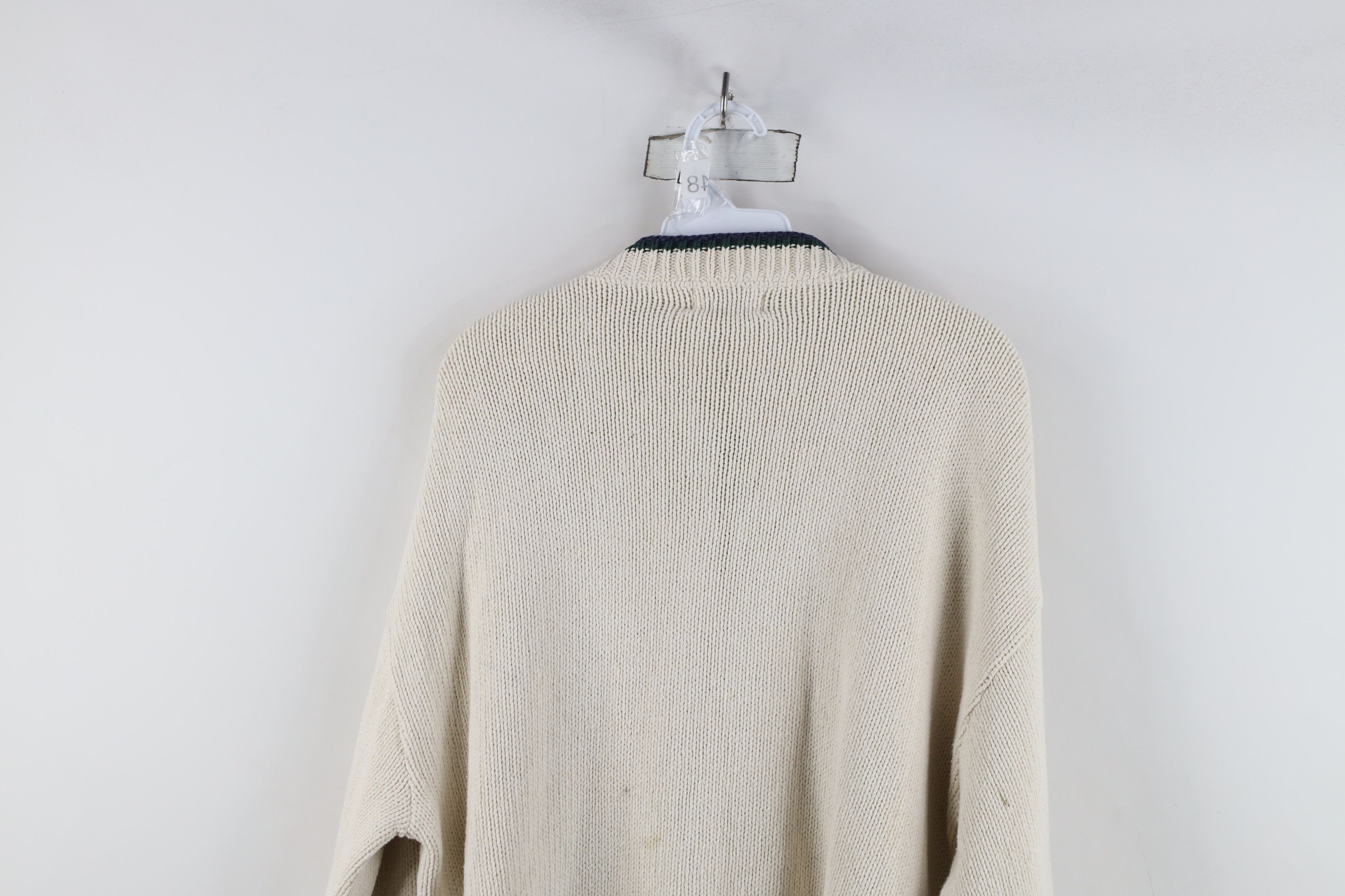 Vintage Vintage 90s Streetwear Stamp Duck Knit Henley Sweater USA Size US XL / EU 56 / 4 - 13 Thumbnail