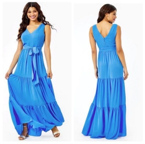 Lilly Pulitzer Lilly Pulitzer Maurine Maxi Dress Long Sleeveless Fit Flare Size XL / US 12-14 / IT 48-50 - 1 Thumbnail