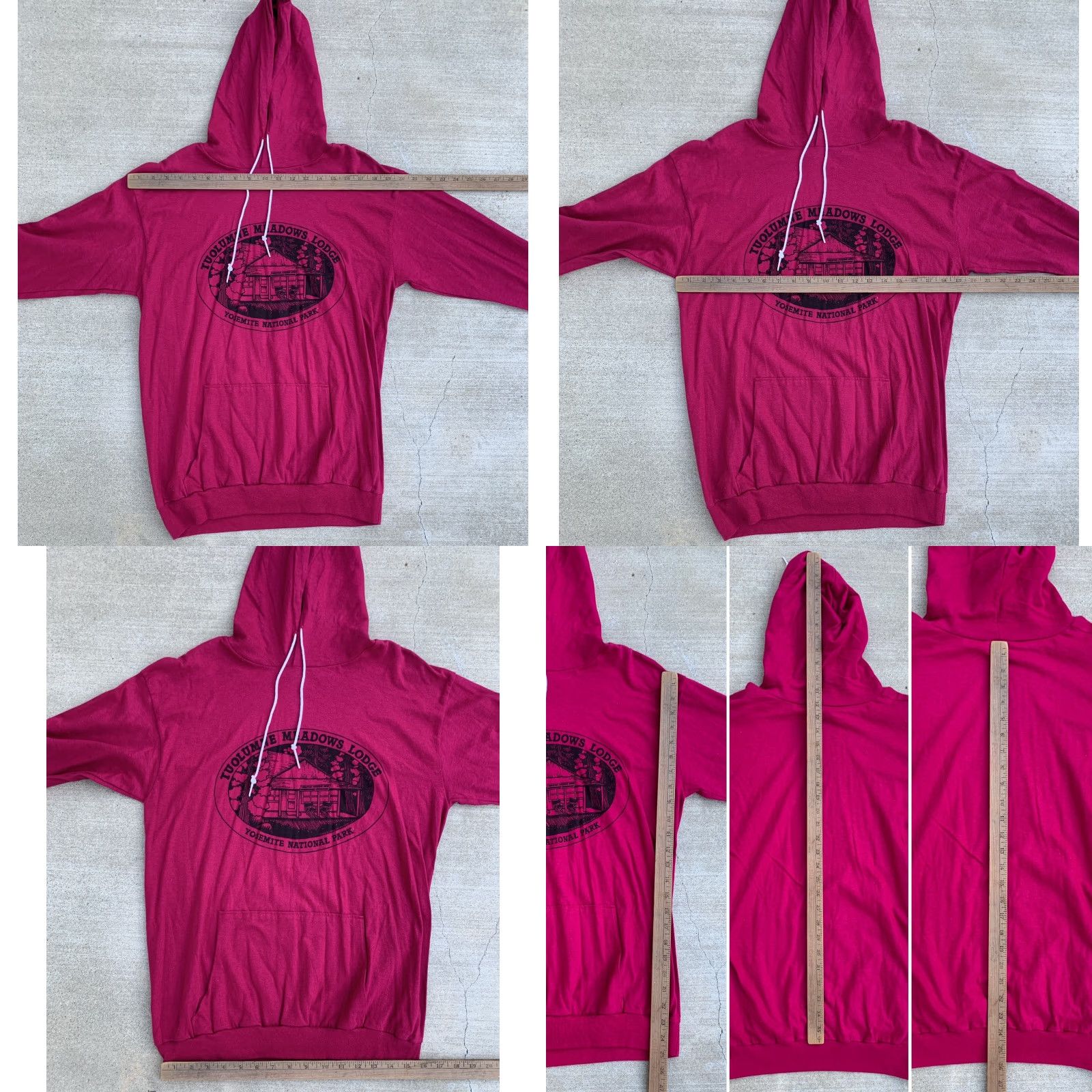 Anvil VINTAGE Anvil Hoodie T Shirt Men's 1980s L Pink Graphic Tee Yosemite Tuolumne Meadows Lodge Night Park CrowdStyle? Size US L / EU 52-54 / 3 - 11 Thumbnail