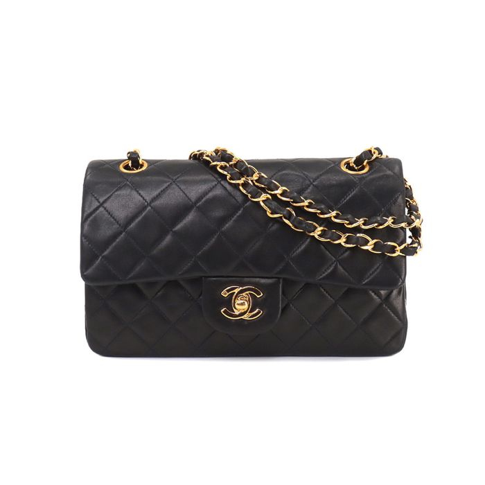 Chanel CHANEL Matelasse 23 Chain Shoulder Bag Leather Black A01113