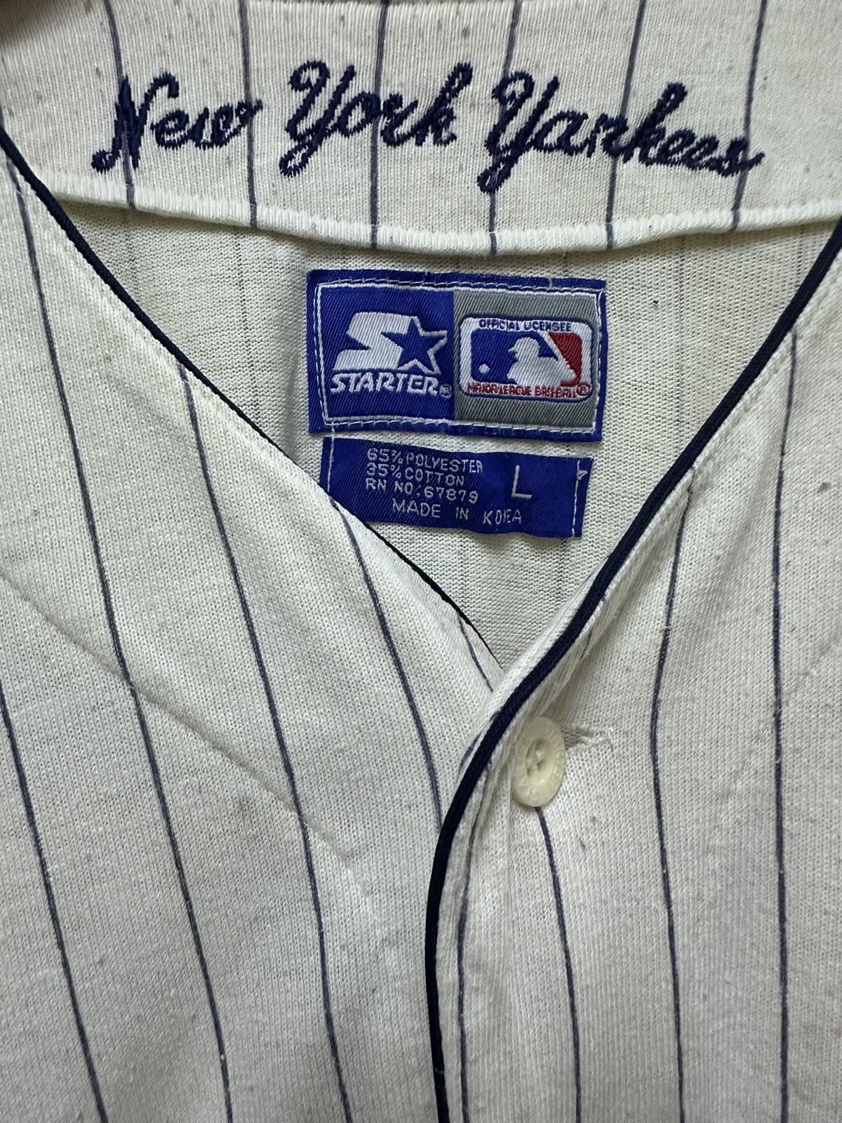 New York Yankees × Starter RARE ‼️ Vintage Starter New York Yankees Pinstripe Jersey Size US M / EU 48-50 / 2 - 4 Thumbnail