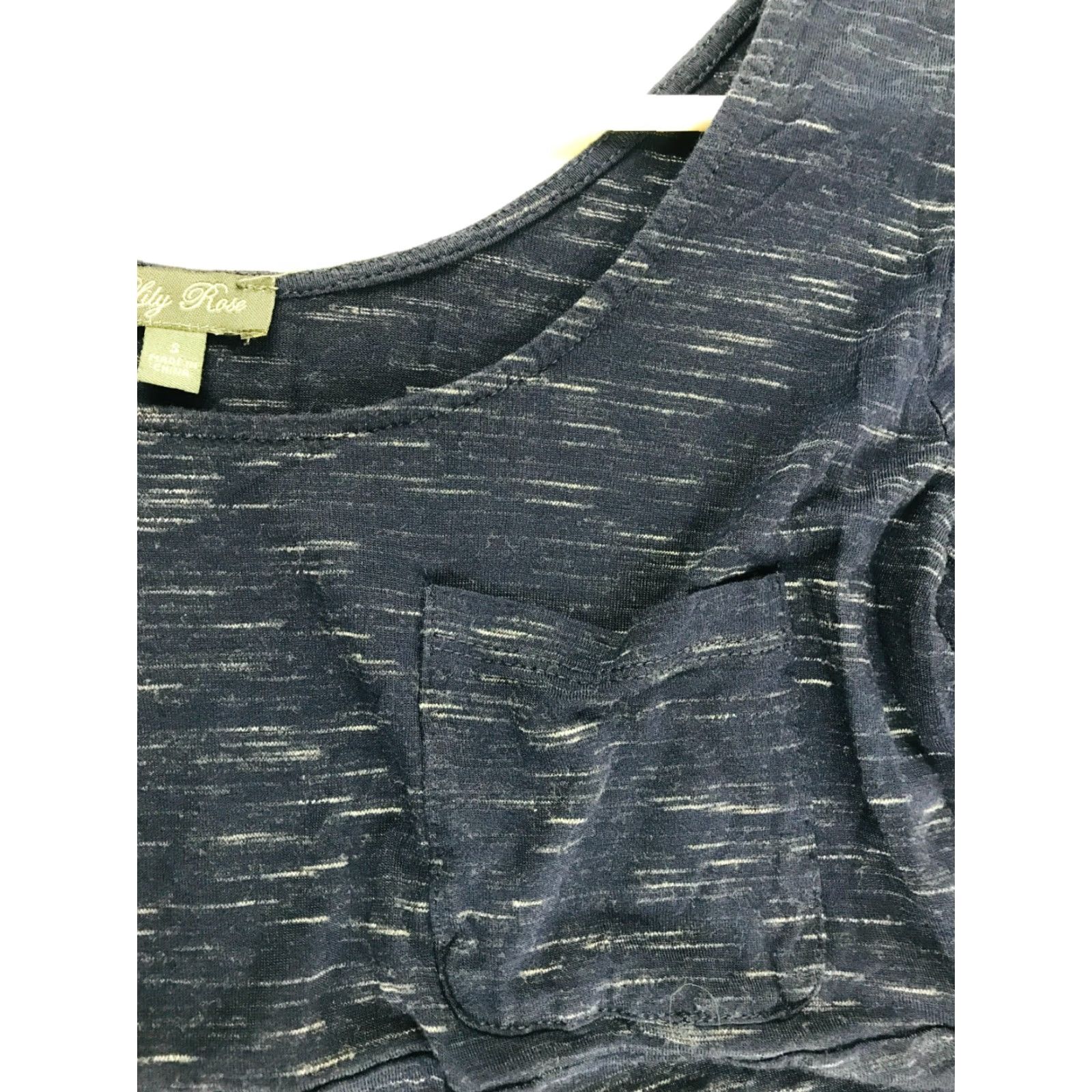 Vintage Lily Rose Shirt Women's Size S Navy Blue Heather 3/4 Sleeve Embroidered Sleeve Navy Blue Heather Shirt Women S 3/4 Sleeve Embroidered Sleeve Lily Rose Size S / US 4 / IT 40 - 3 Thumbnail