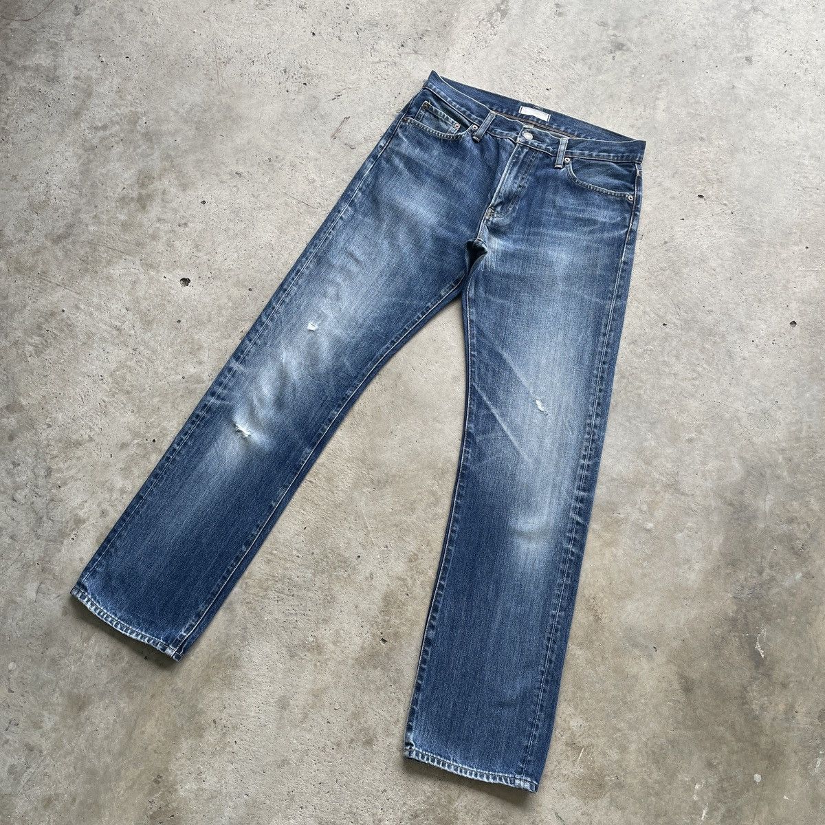 Japanese Brand W32 Vintage Japanese Denim Faded Distressed Jeans Pants Size US 32 / EU 48 - 2 Thumbnail
