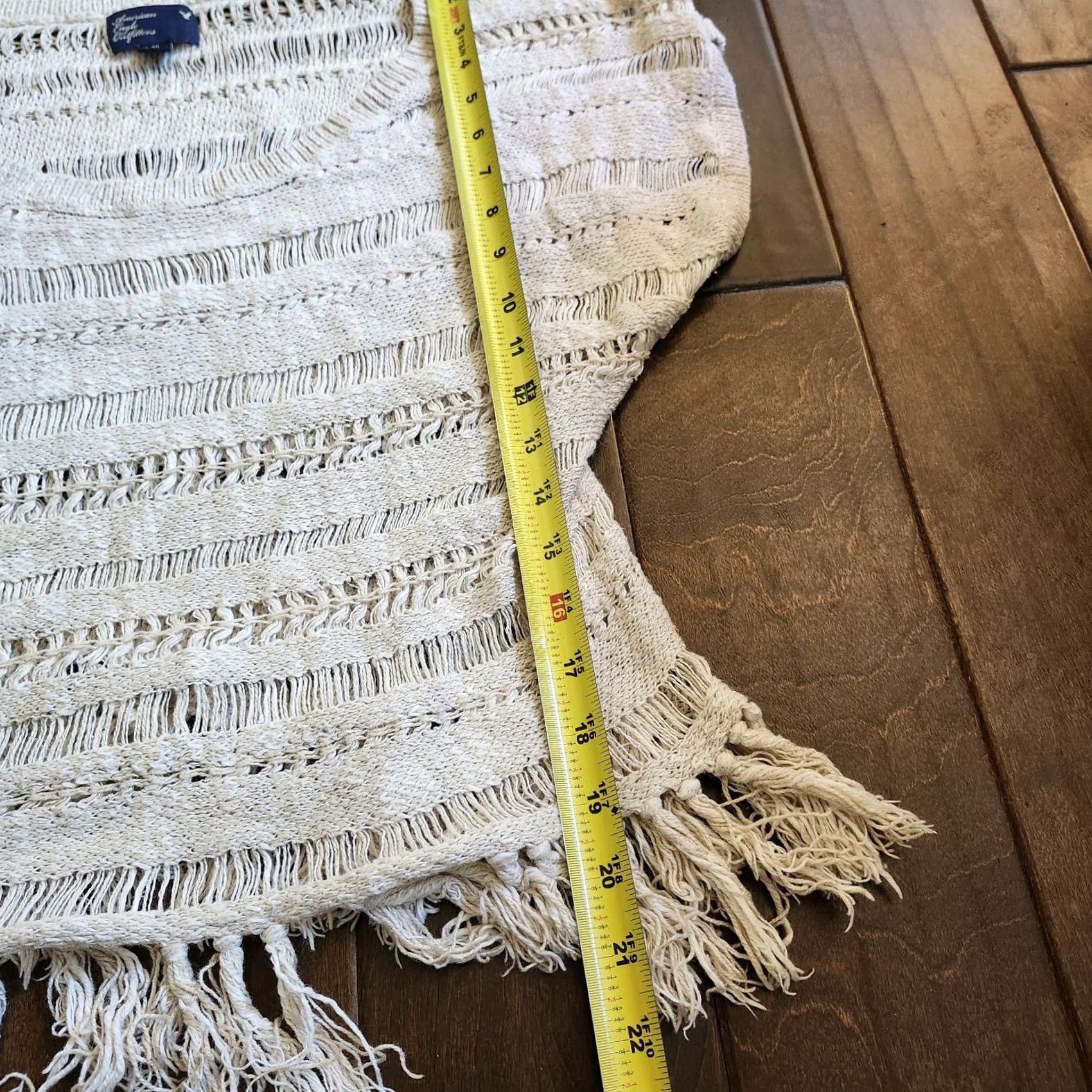 American Eagle Outfitters American Eagle Outfitters Top Womens XL Beige Women Junior Crochet With Fringe Size Size XL / US 12-14 / IT 48-50 - 6 Thumbnail