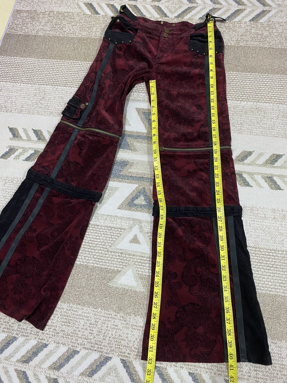 Beauty Beast Japanese Brand Ozz On Wide Leg Flared Pants Size 28" / US 6 / IT 42 - 18 Thumbnail