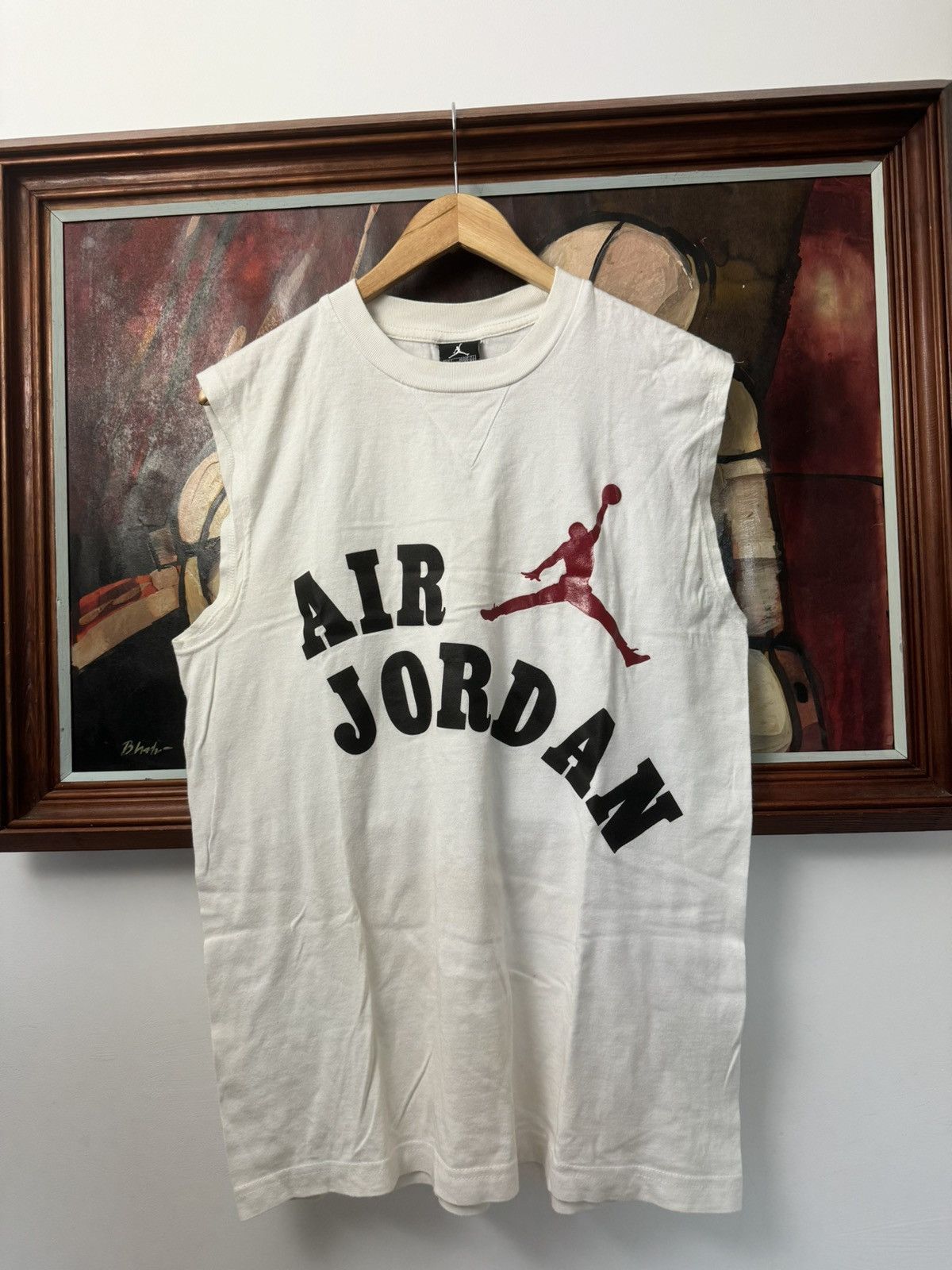 Jordan Brand Nike Vintage Air Jordan Jumpman Spellout Logo Vintage Y2k Tank Top Rare Grailed