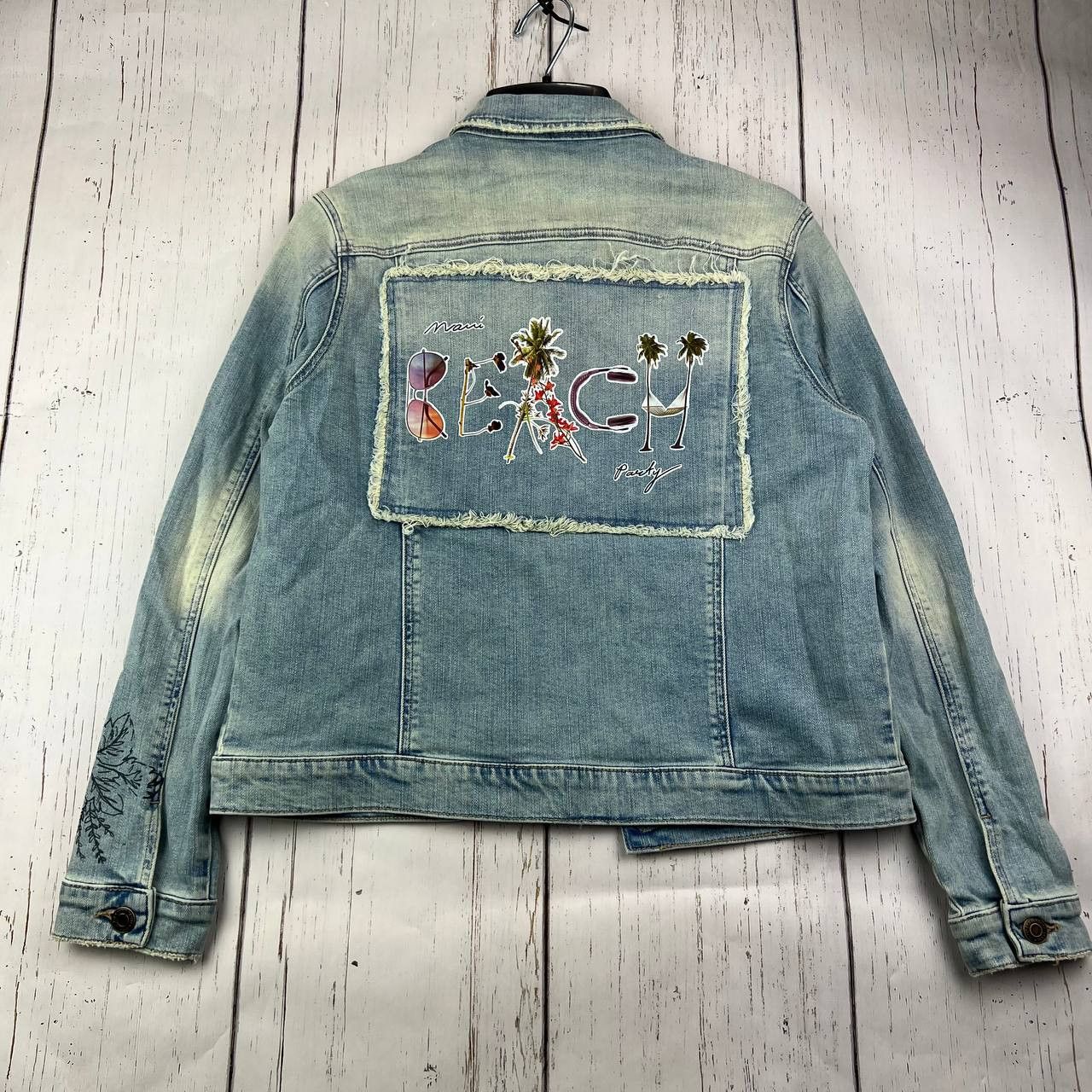 Mavi Mavi Small Printed Cropped Fit Mid Stretchable Denim Jacket Size S / US 4 / IT 40 - 2 Thumbnail