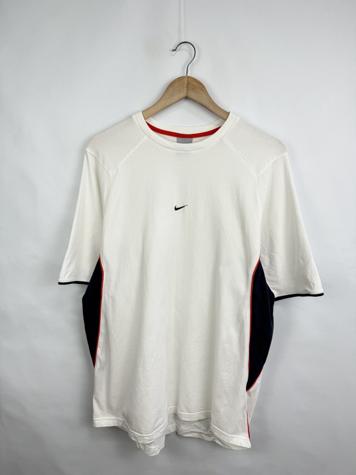 Nike 🇺🇸 Vintage 90s Nike Center Swoosh N-Athletic T-Shirt Rare Y2K Size US XL / EU 56 / 4 - 2 Thumbnail
