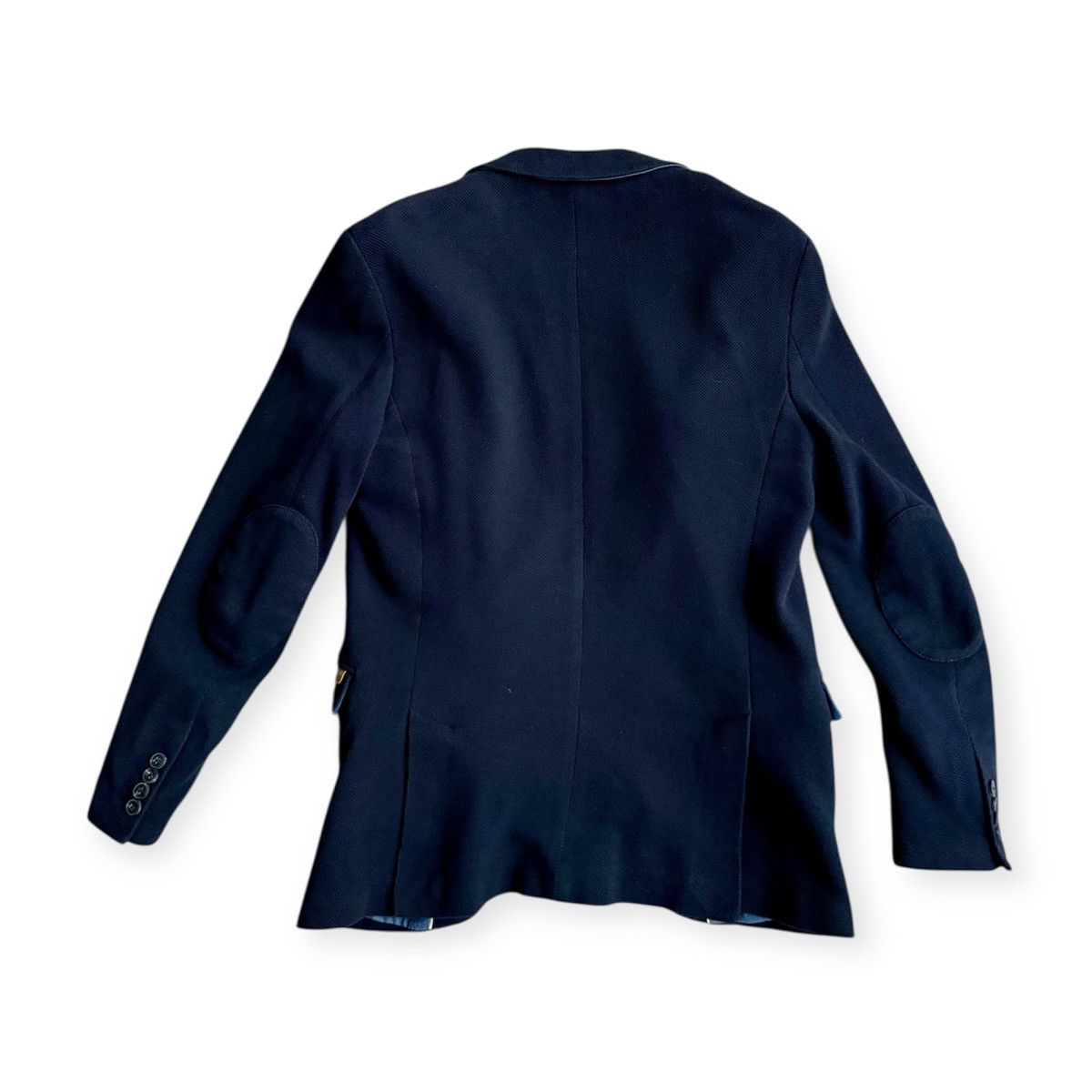 Zara Zara Man Navy Blue Textured Slim Fit Blazer - Size M Size 36R - 3 Thumbnail