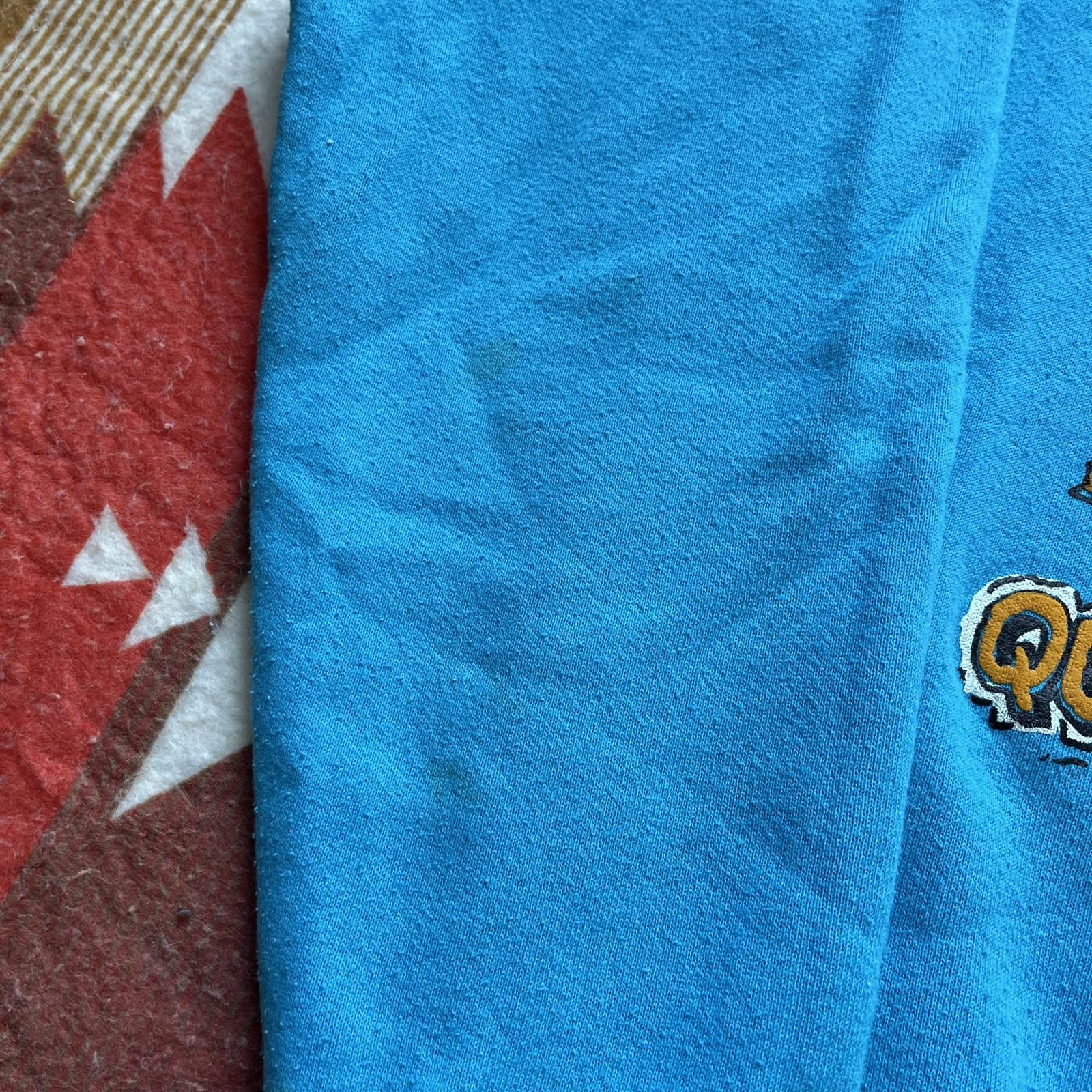 Fruit Of The Loom × Vintage Vintage 80s Turquoise Marked Tree Festival Nature Sweatshirt Size US M / EU 48-50 / 2 - 6 Thumbnail