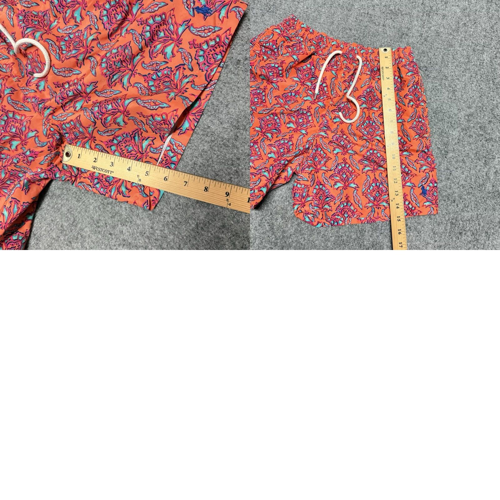 Polo Ralph Lauren VINTAGE Polo Ralph Lauren Swim Shorts Trunks Mens S Orange Lined 100% Polyester Polo Pony Beach Classic Logo Size US S / EU 44-46 / 1 - 8 Thumbnail