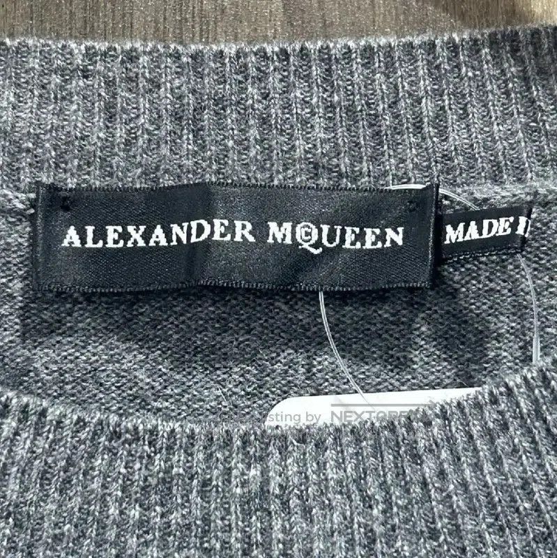 Alexander McQueen Alexander McQueen Gray Cotton Pullover Sweater . Size US L / EU 52-54 / 3 - 4 Thumbnail
