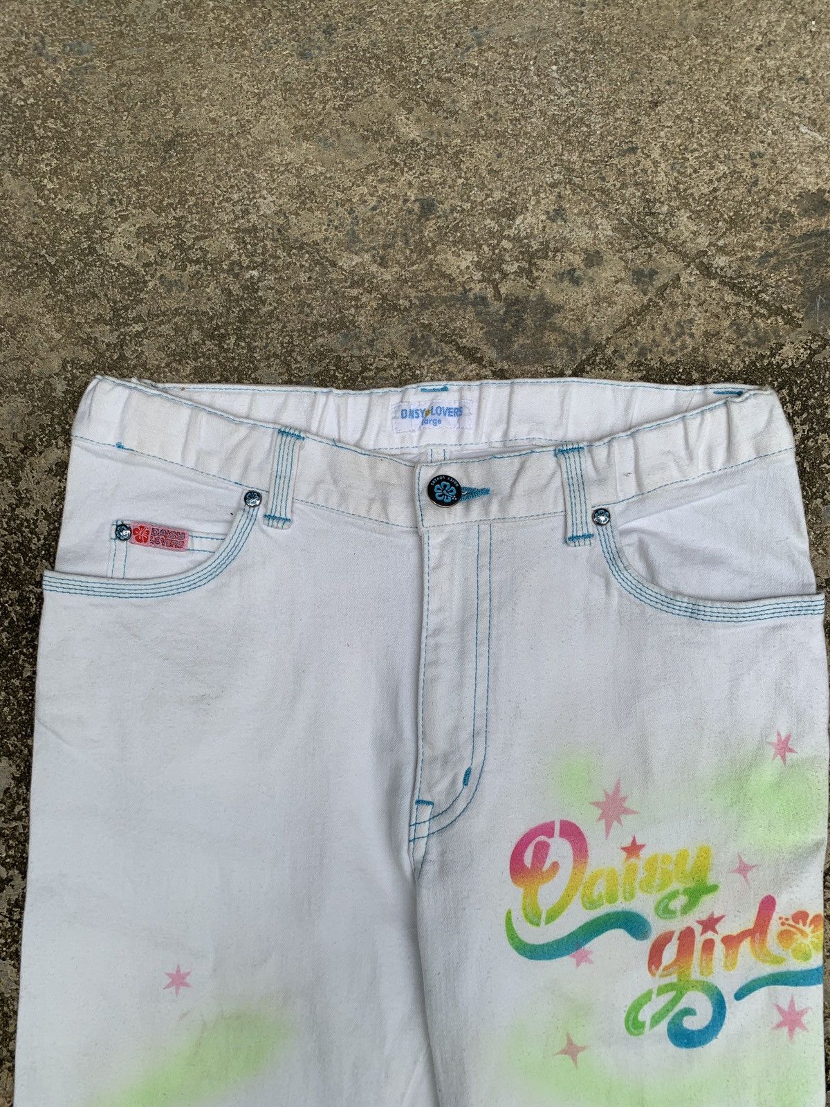 Angel Blue × Hysteric Glamour × Japanese Brand 2000s Daisy Lovers Japan Rainbow Fruits Capri Pants Size 25" / US 0 / IT 36 - 3 Thumbnail