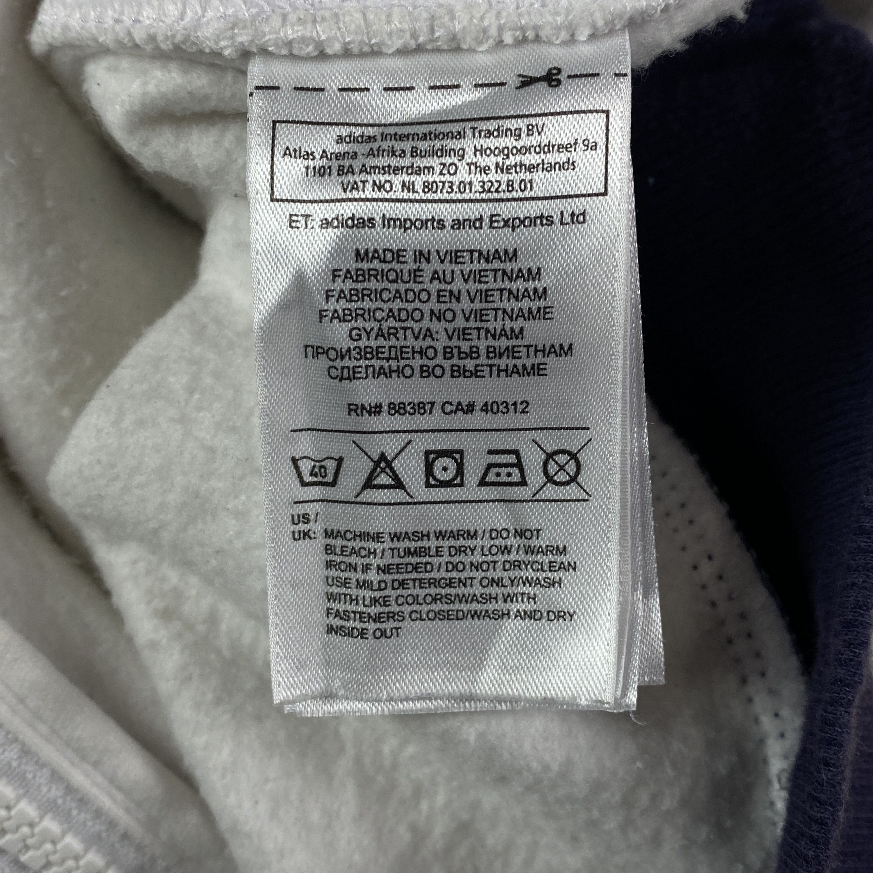 Adidas Mens Hoodies Full Zip Real Madrid Adidas Size L Size US L / EU 52-54 / 3 - 8 Thumbnail