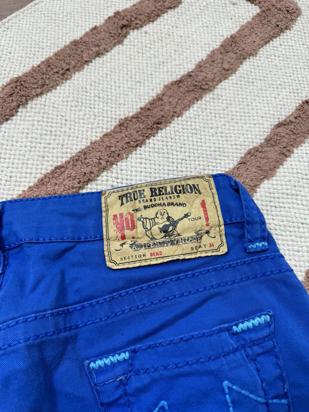 True Religion VINTAGE TRUE RELIGION ULTRAMARINE CONTRAST STITCH PANTS Size 30" / US 8 / IT 44 - 8 Thumbnail