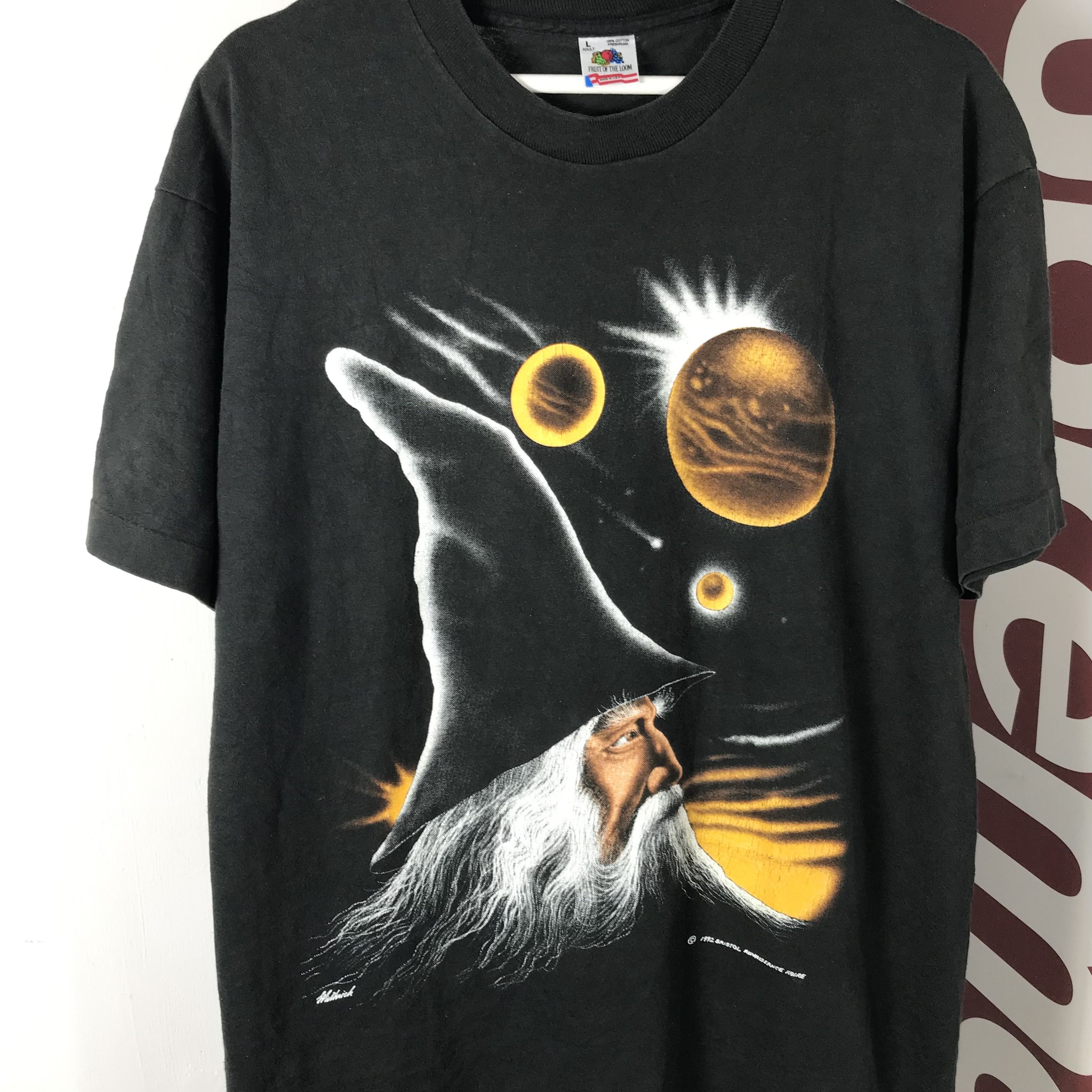 Vintage 90s Merlin Wizard Renaissance sorcerer graphic movie shirt Size US L / EU 52-54 / 3 - 3 Thumbnail