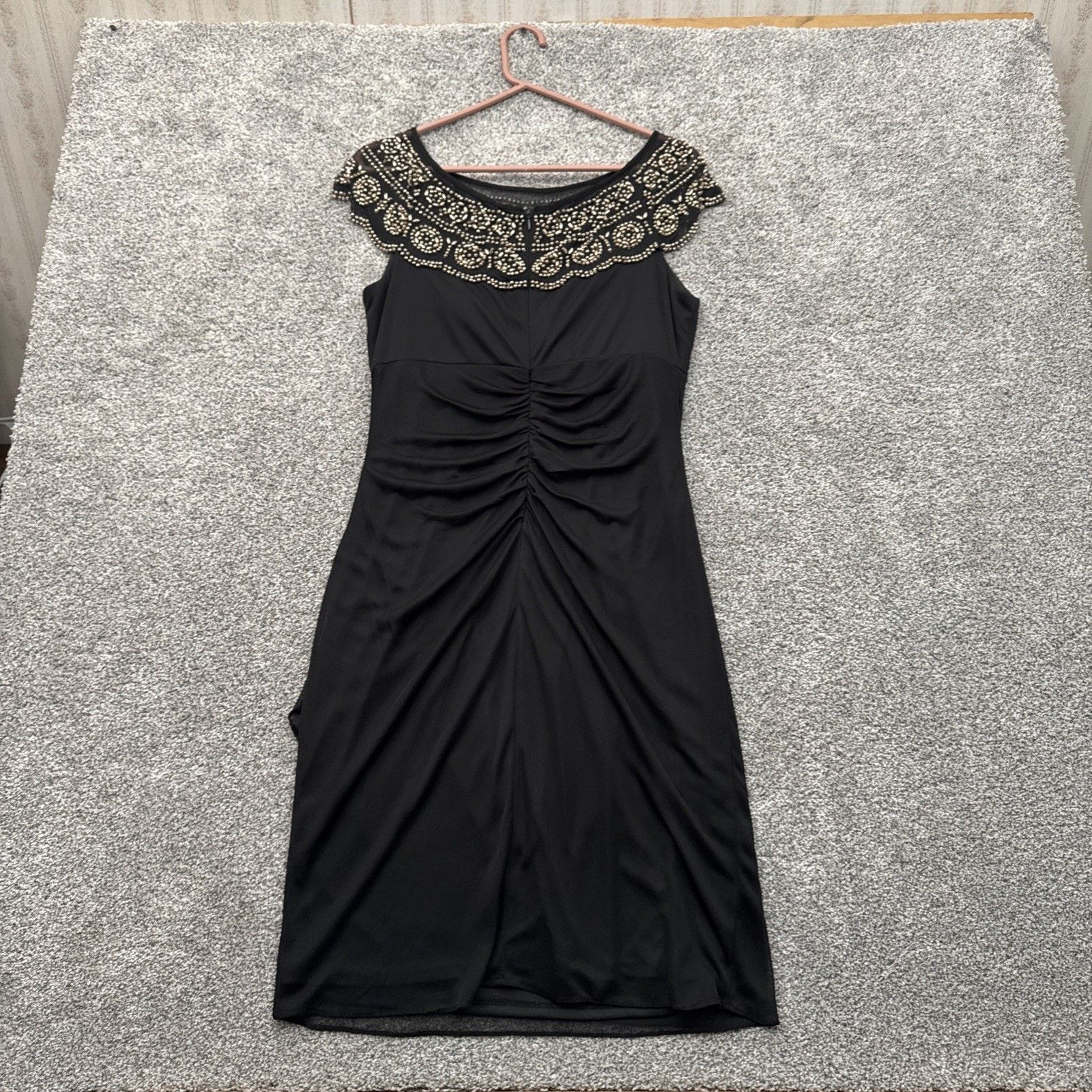 Other MSK Cocktail Dress 10 Rhinestones Elegant Glam Party Midi Size L / US 10 / IT 46 - 7 Thumbnail