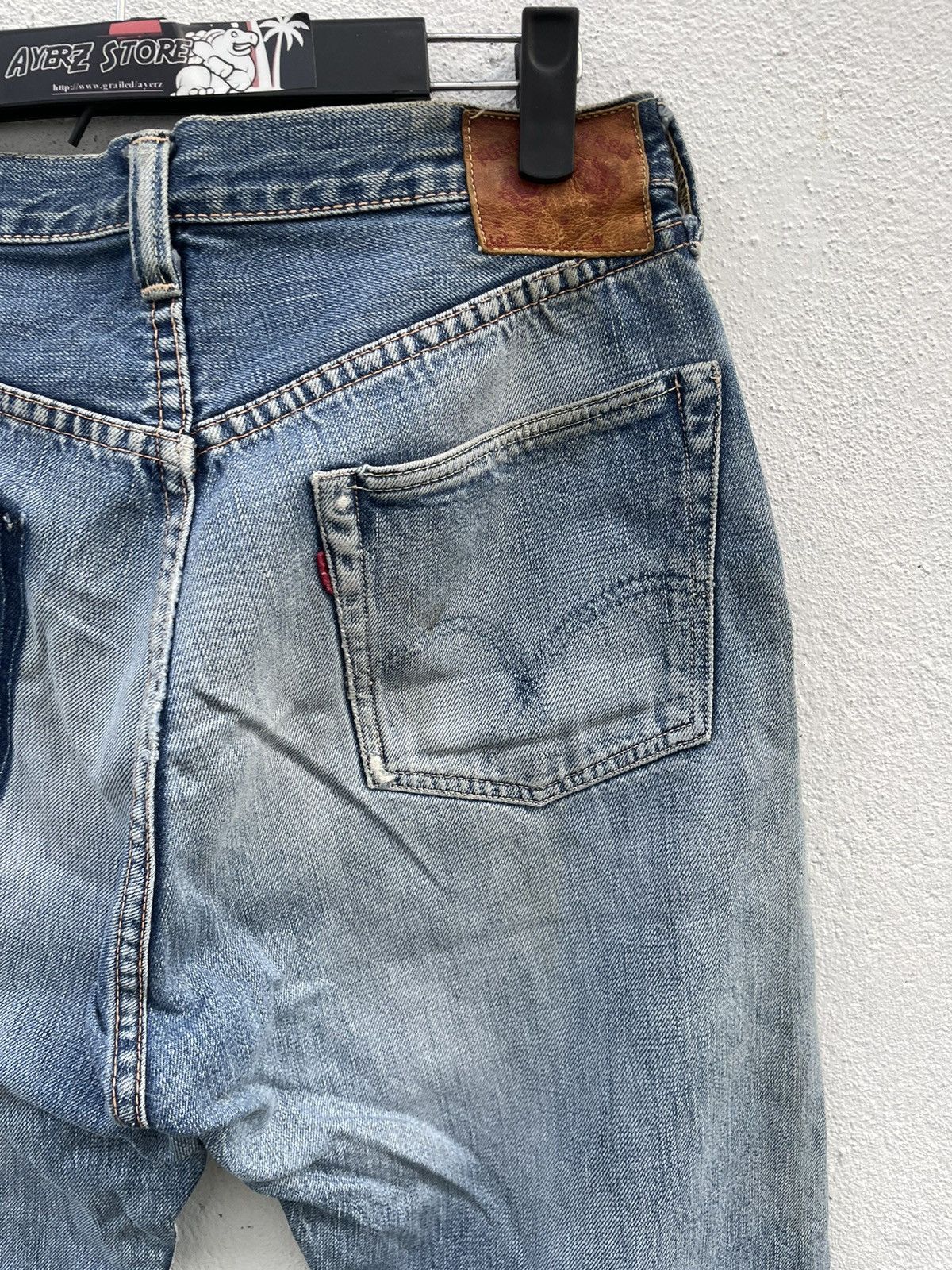 Full Count & Co. Vintage Full Count Distressed Selvedge Jeans Size US 30 / EU 46 - 11 Thumbnail