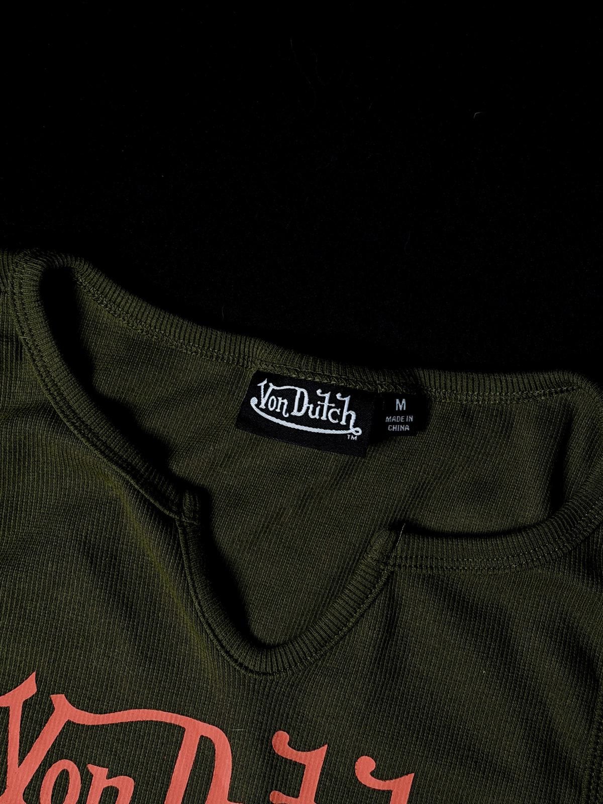 Von Dutch Y2k Von Dutch Classic Logo Cropped Olive Green Tank Top M Size M / US 6-8 / IT 42-44 - 2 Thumbnail