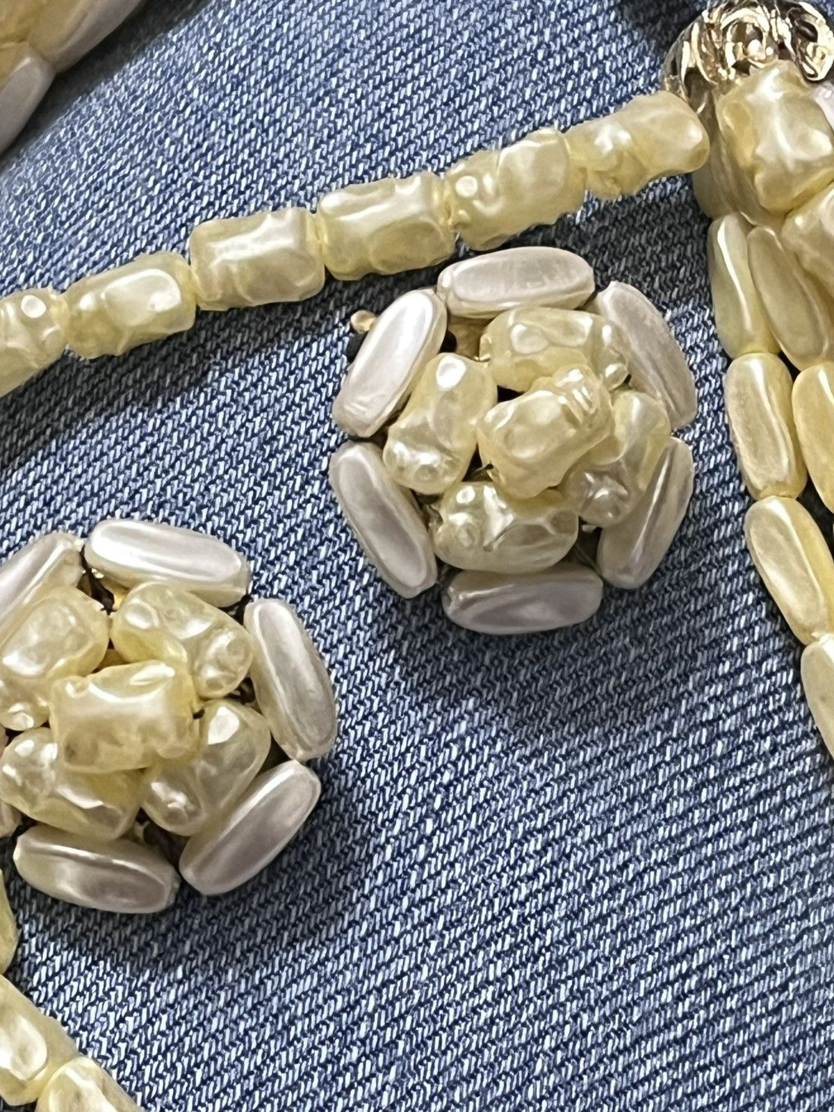 Other Vtg 50s Hong Kong Lucite Baroque Pearl 6 Strand Necklace Set Size ONE SIZE - 2 Thumbnail