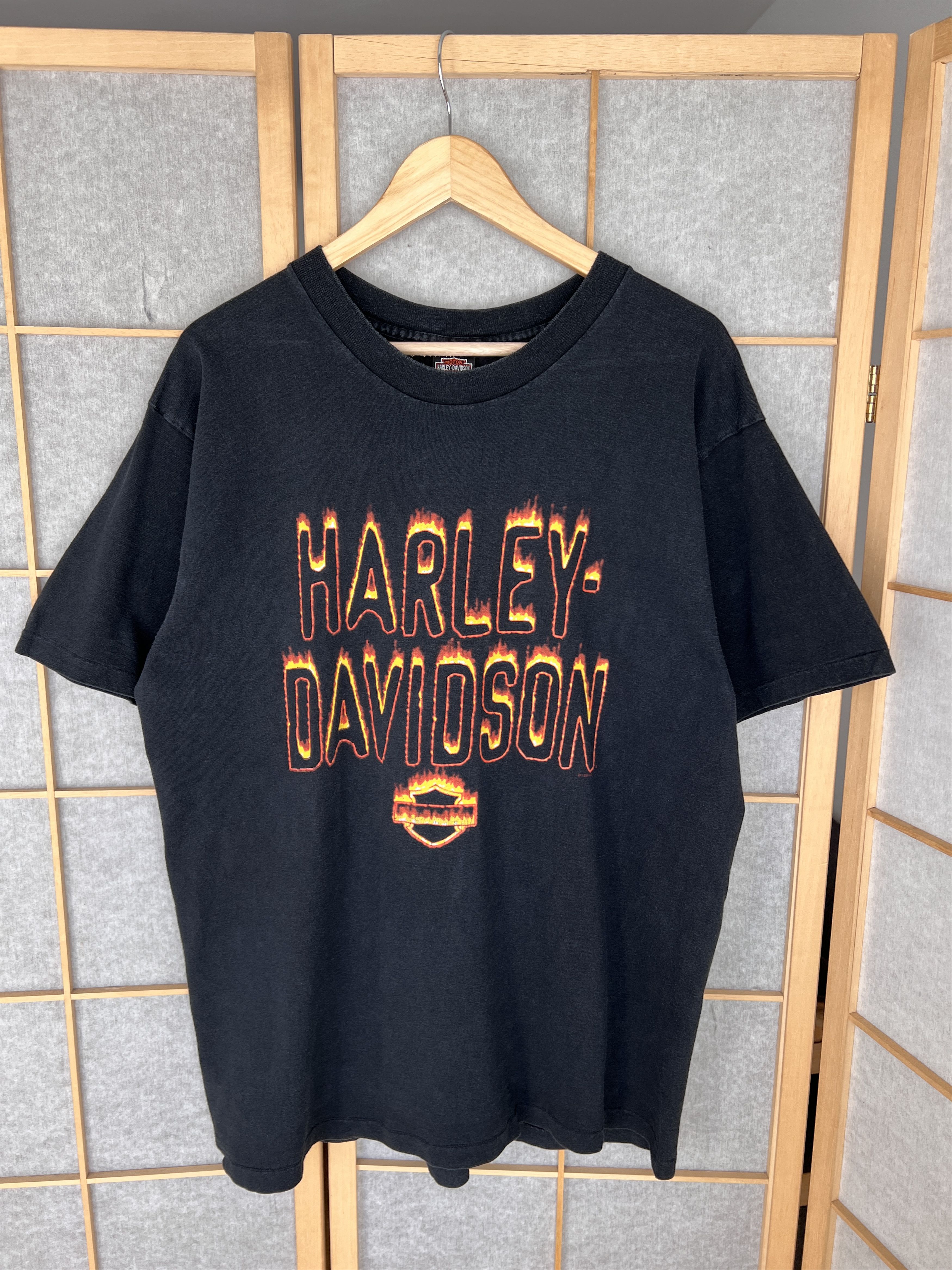 Harley Davidson Harley Davidson 1996 USA Dallas Texas t shirt single stitch Size US XL / EU 56 / 4 - 3 Thumbnail