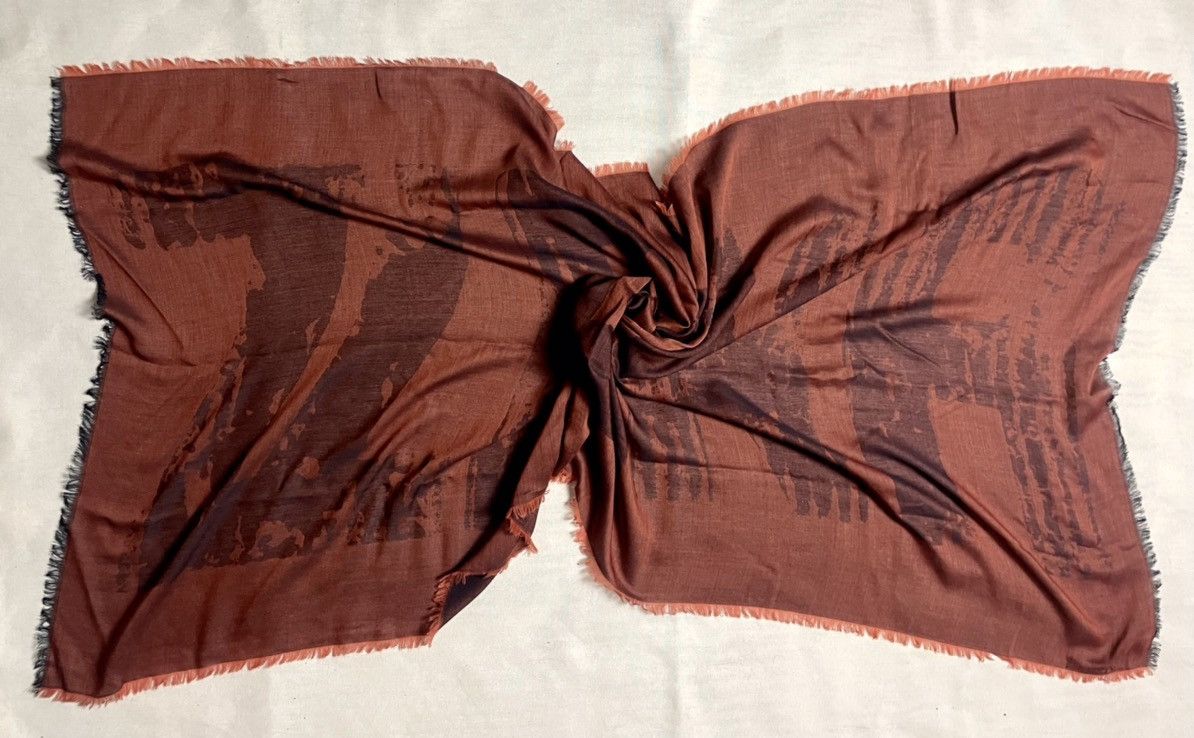 Z Zegna Ernenegildo Zegna big logo silk scarf shawl Size ONE SIZE - 12 Thumbnail