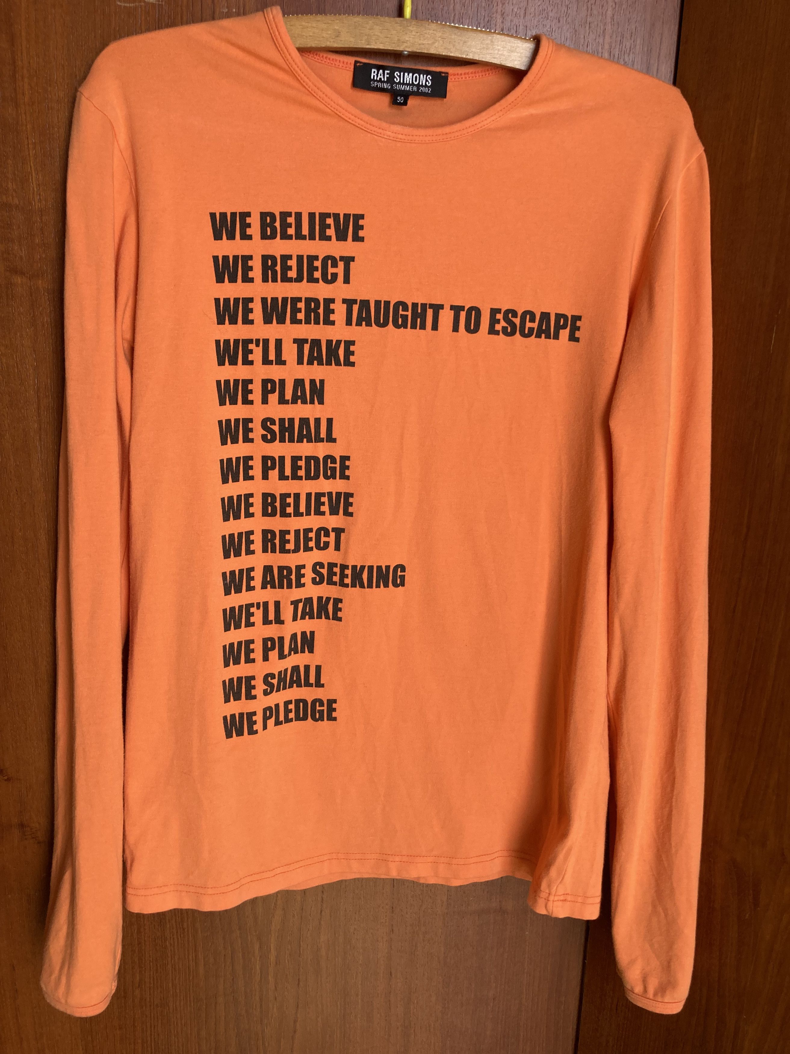 Raf Simons Raf Simons SS 2002 We Believe Top Size US S / EU 44-46 / 1 - 1 Thumbnail