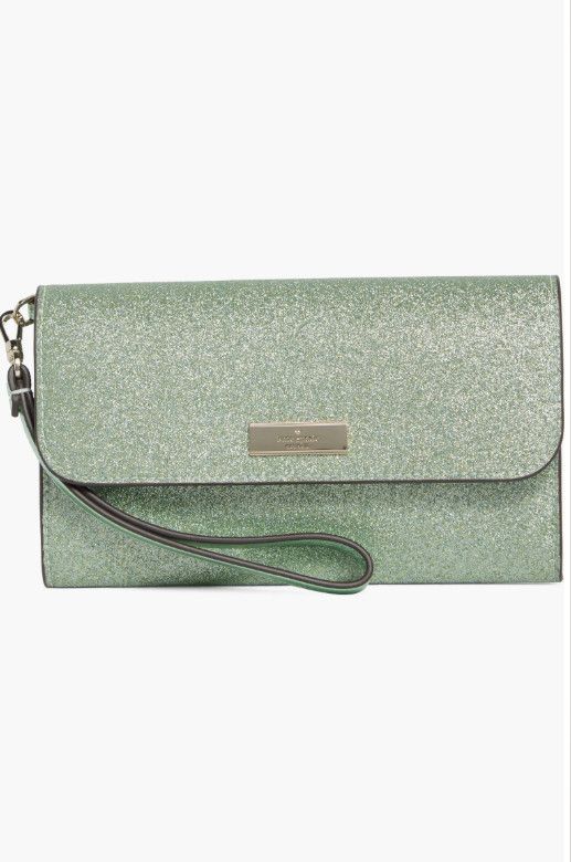 Kate Spade Kate Spade New York Kenzie Glitter Wristlet Clutch Seawater Size ONE SIZE - 2 Thumbnail
